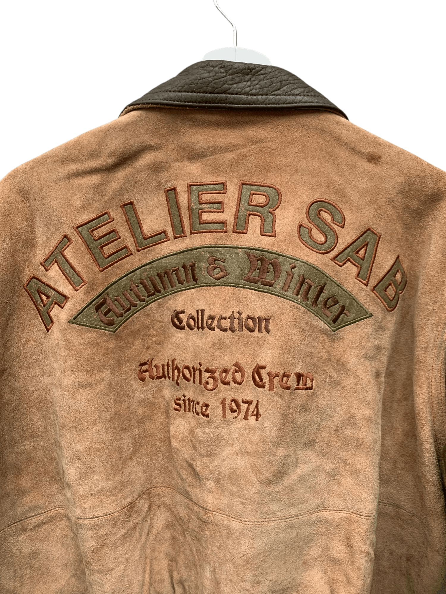 Japanese Brand Vtg Embroidery Atelier Sab Leather Varsity Jacket Size US M / EU 48-50 / 2 - 5 Thumbnail