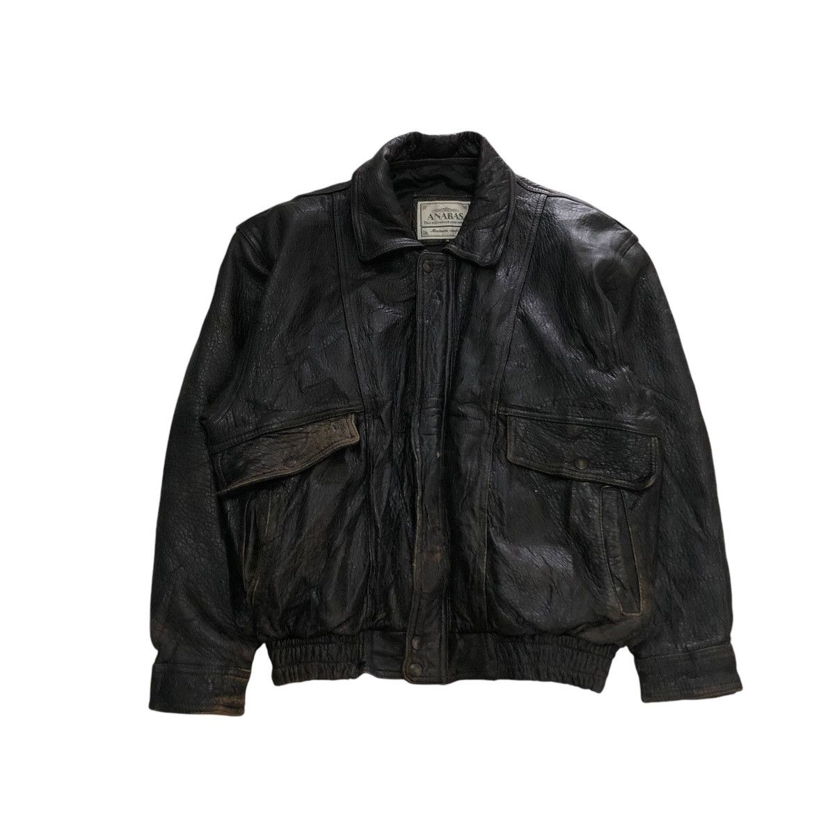 Japanese Brand 🔥VINTAGE BIKER GENUINE LEATHER JACKET ANABAS ISSEY MIYAKE Size US M / EU 48-50 / 2 - 1 Thumbnail