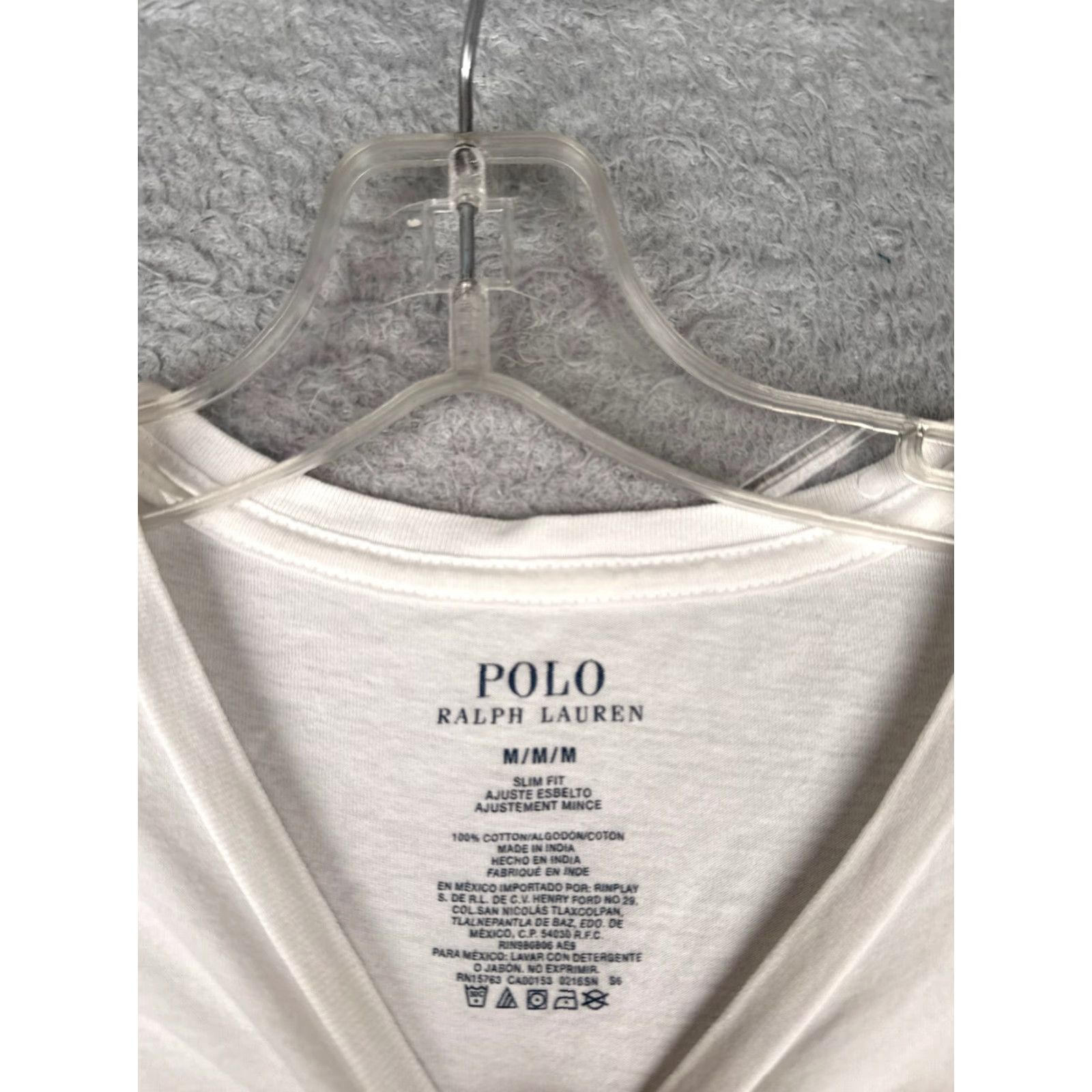 Ralph Lauren Polo Ralph Lauren Shirt Men Medium Whtie 100% Cotton Crew Neck Short Sleeve READ Size US M / EU 48-50 / 2 - 6 Thumbnail