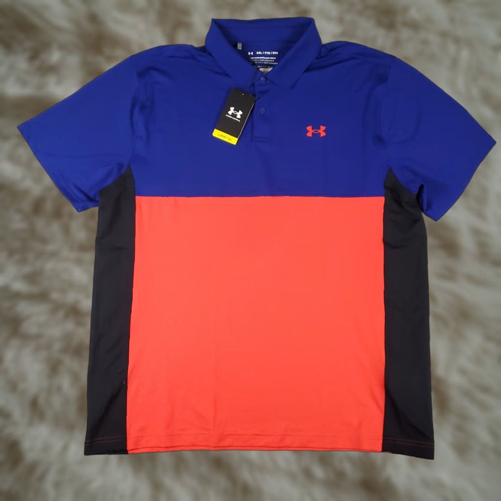Under Armour Under Armour Polo Shirt Mens 2XL Blue Golf Casual Short Sleeve Polo Size US XXL / EU 58 / 5 - 1 Thumbnail