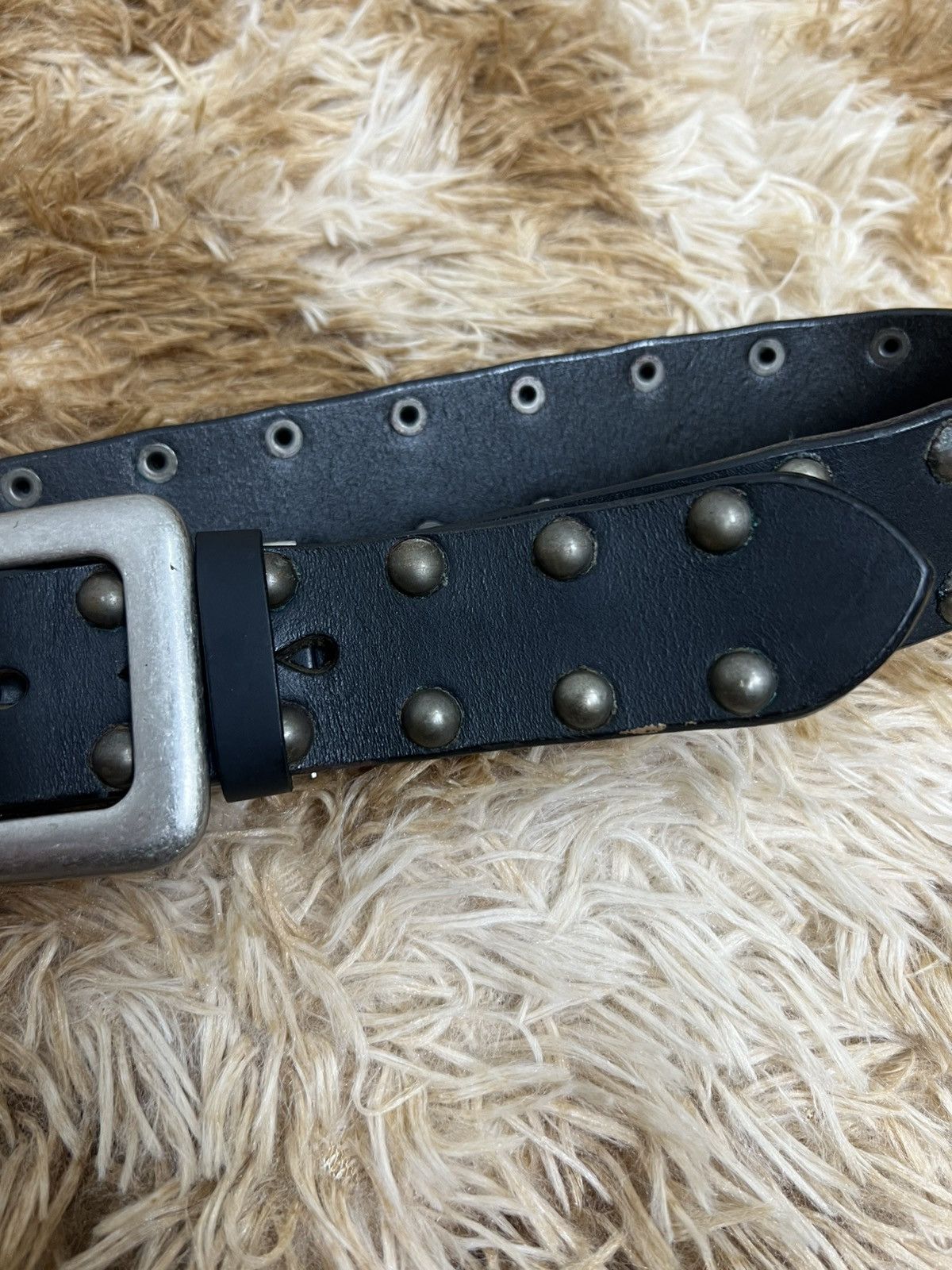 Japanese Brand Vintage Studded Leather Belt | Grunge Punk 90s Aesthetic Size ONE SIZE - 4 Thumbnail