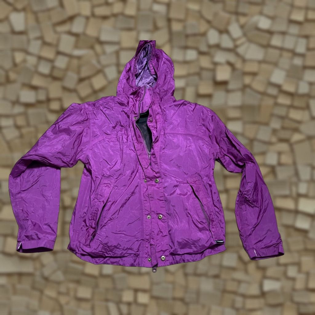 Vintage Cabela's Jacket Women's XL Purple Full Zip Windbreaker Hoodie Nylon Jacket Size XL / US 12-14 / IT 48-50 - 1 Thumbnail