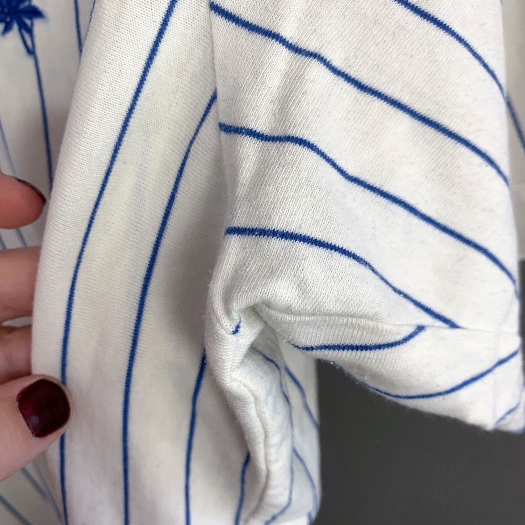 Vintage VINTAGE Boasters Polo Shirt Mens XL Short Sleeve White Blue Pinstripe 1970s Rugby Decade Size US XL / EU 56 / 4 - 5 Thumbnail