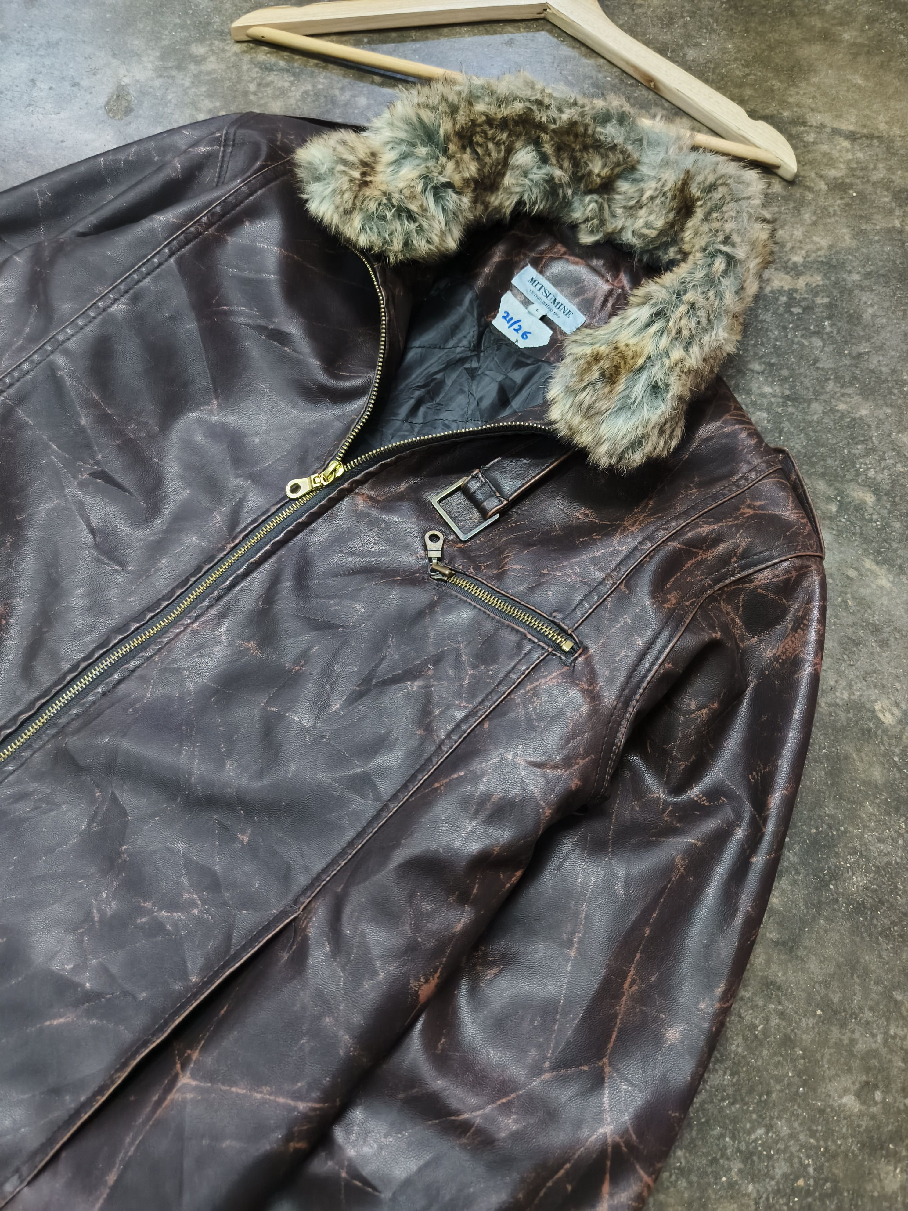Japanese Brand RARE MITSUMINE X WOOLRICH LEATHER JACKET PUNK ROCK Size US L / EU 52-54 / 3 - 2 Thumbnail