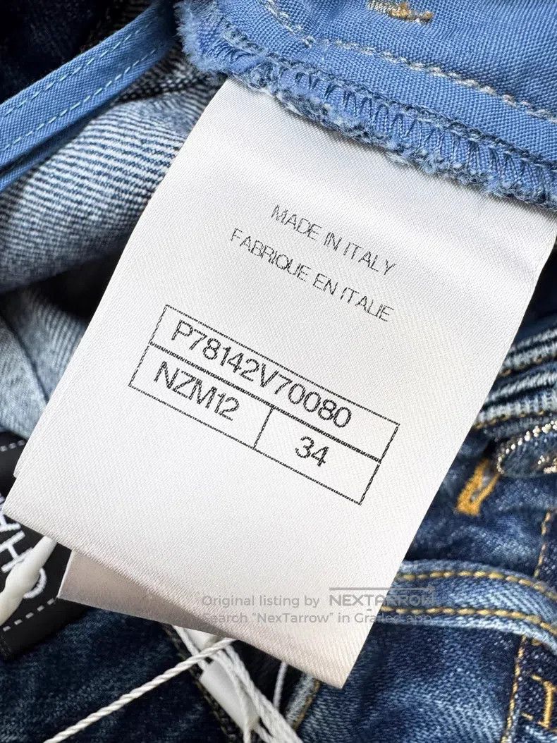 Chanel Chanel Love embroidery graffiti blue straight jeans trouse Size 42" / US 20 - 6 Thumbnail