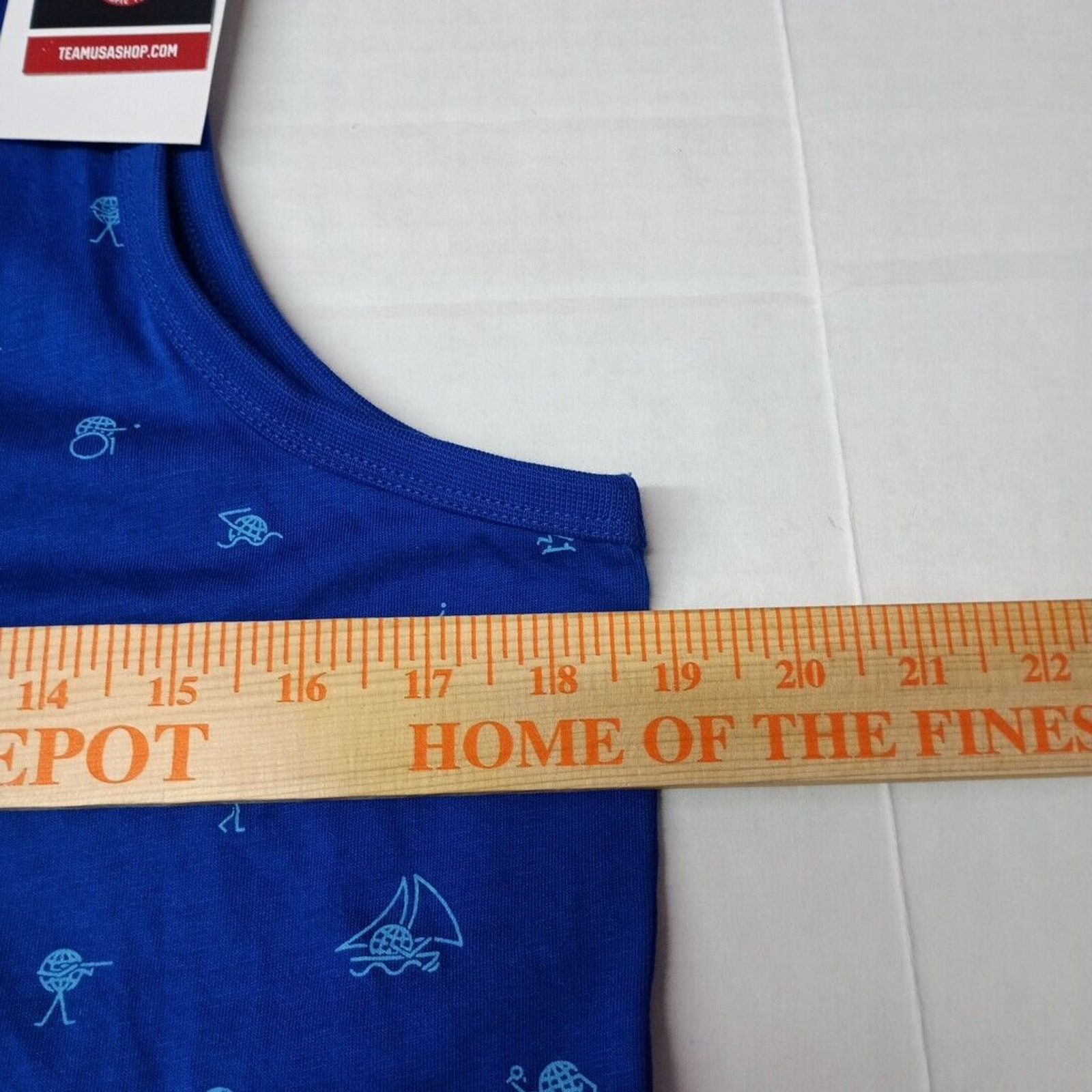 Nike Nike USA Club Tank Top Mens S Blue All Over Print FN0879-417 Size US S / EU 44-46 / 1 - 4 Thumbnail
