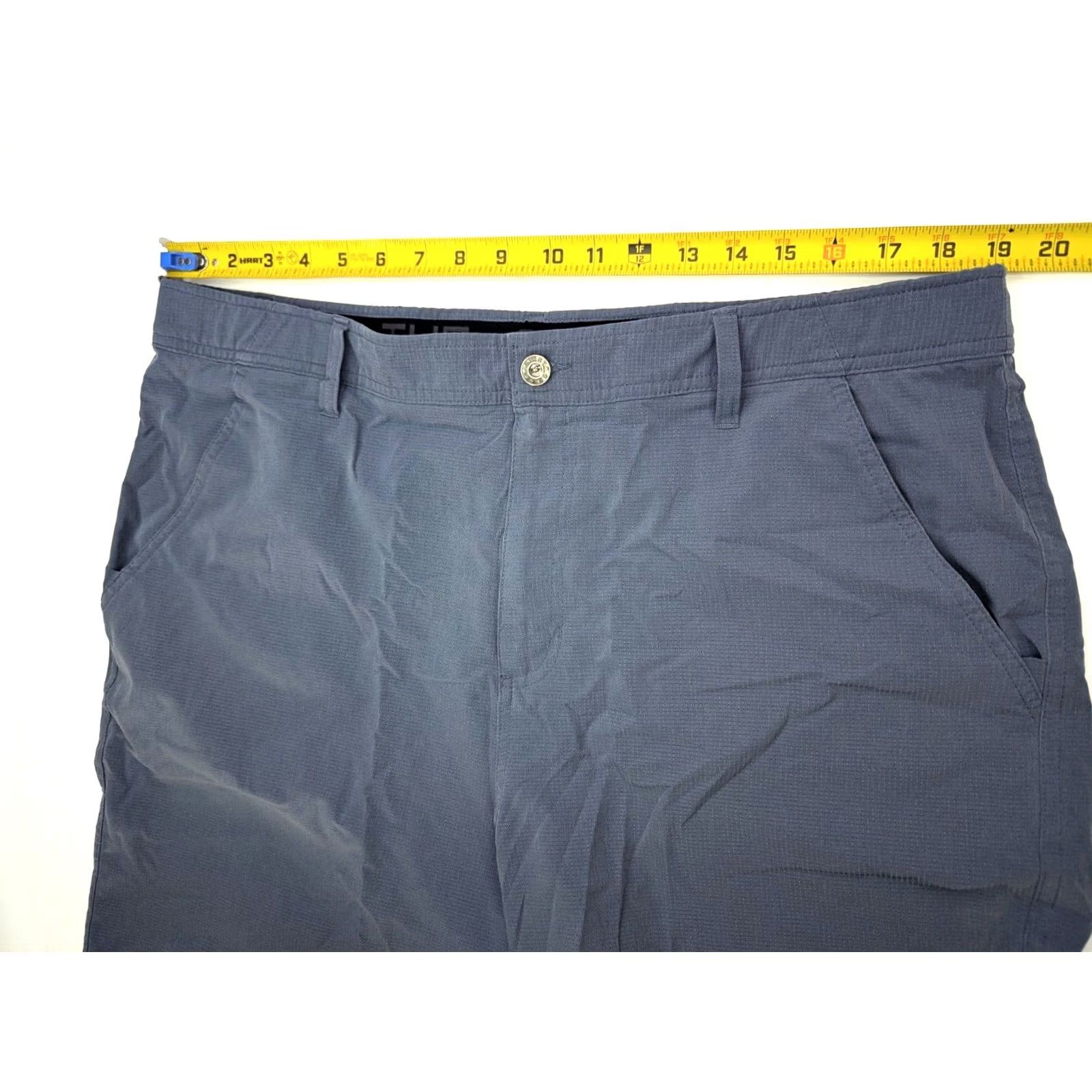 Vintage Gerry Chino Golf Shorts Men 38x10 Light Blue 10" Inseam 5-Pocket Ripstop Outdoor Comfort Regular Rise Knits Nylon Spandex Logo Size US 38 / EU 54 - 5 Thumbnail