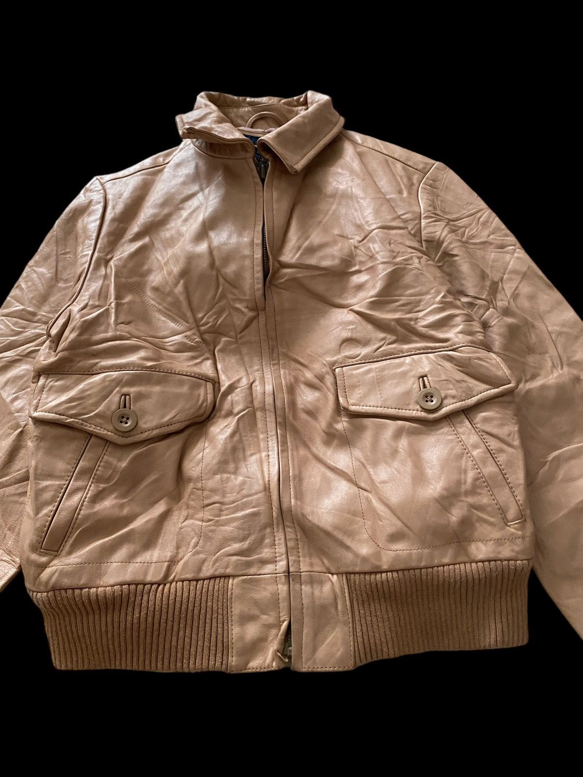 Gap Vintage GAP LEATHER Bomber Jacket nice designer Size US S / EU 44-46 / 1 - 8 Thumbnail