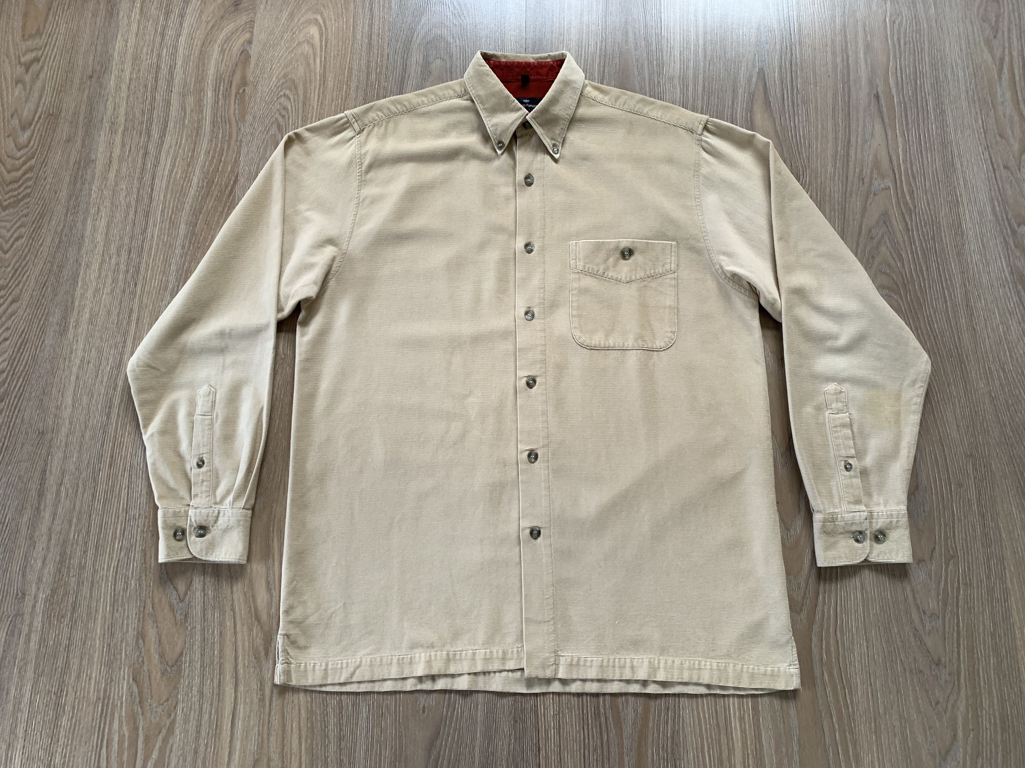 Other Vintage Franco Feruzzi Corduroy Button Up Shirt Size US M / EU 48-50 / 2 - 2 Thumbnail