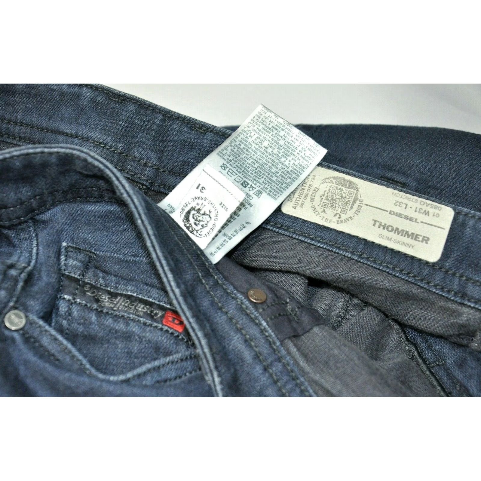 Diesel DIESEL THOMMER SLIM-SKINNY JEANS Wool? No, Denim 085AQ_STRETCH W31 L32 Blue Men Slim 5-Pocket Denim Stretch Jeans Skinny Fit Mens Size US 31 - 7 Thumbnail