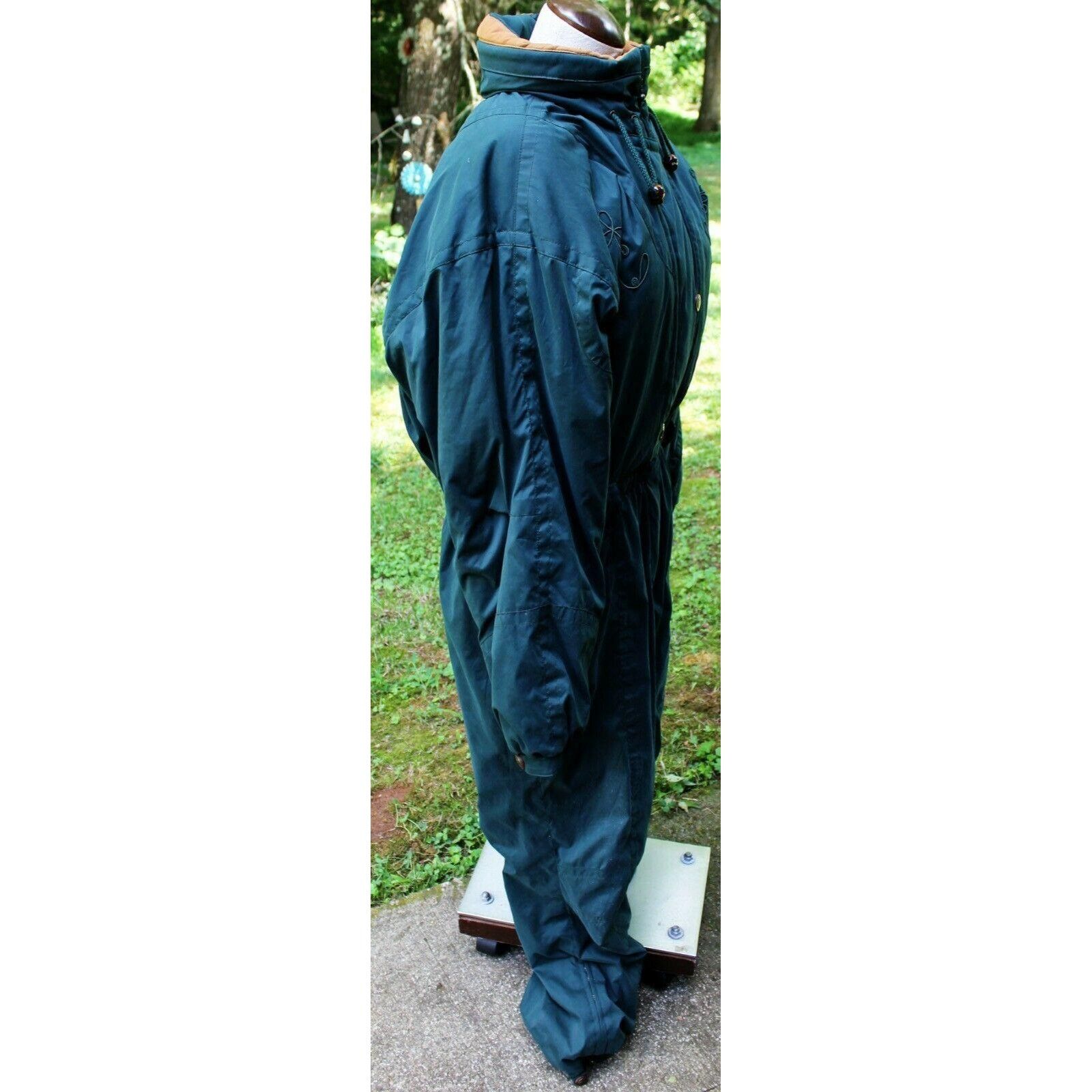 Vtg 80/90s Hunter Green Snowsuit Ski Full Body Suit Womens s
