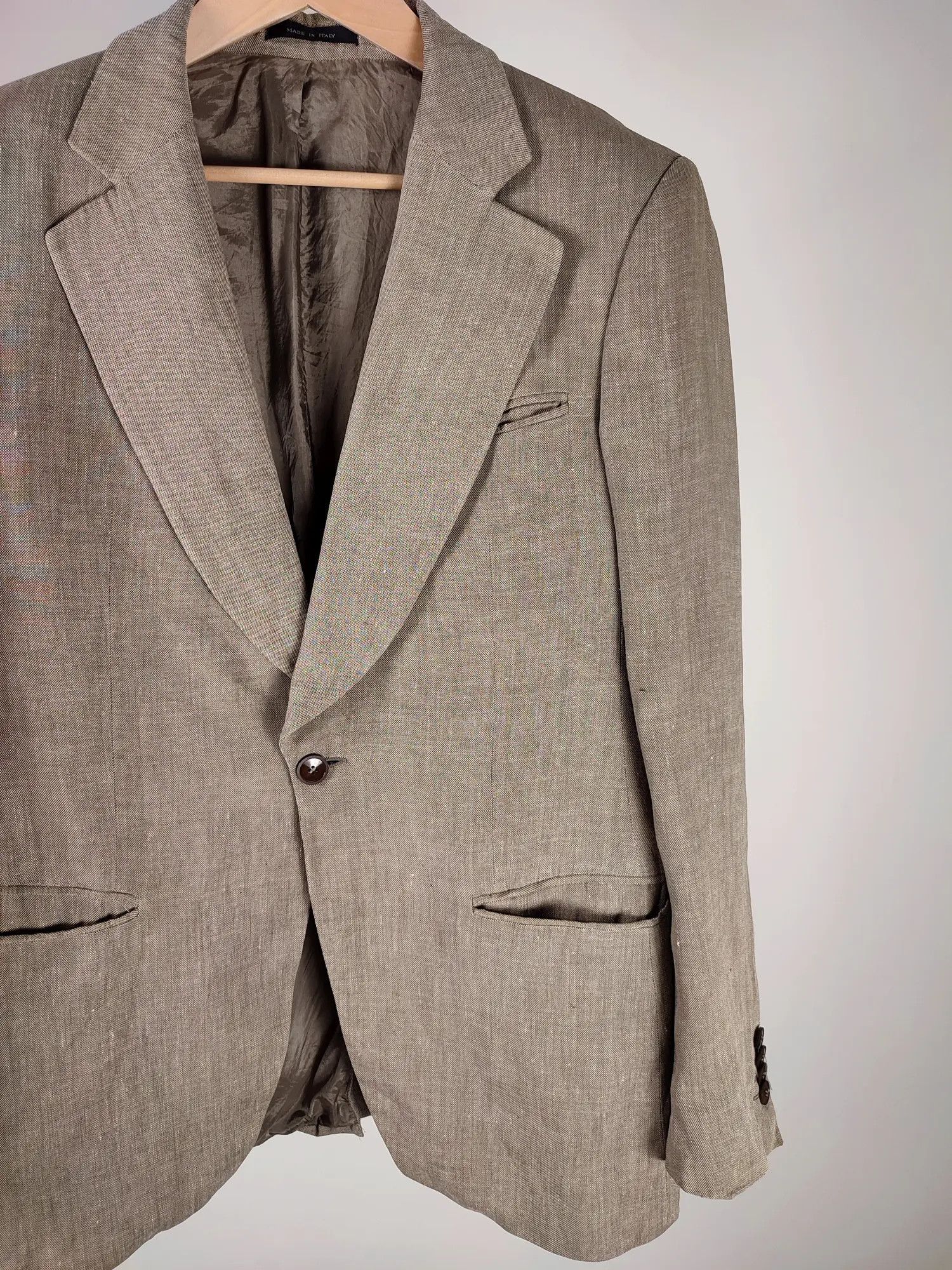 Emporio Armani Emporio Armani 2005 Oldschool Linen Blazer Vintage Jacket Size 46R - 7 Thumbnail