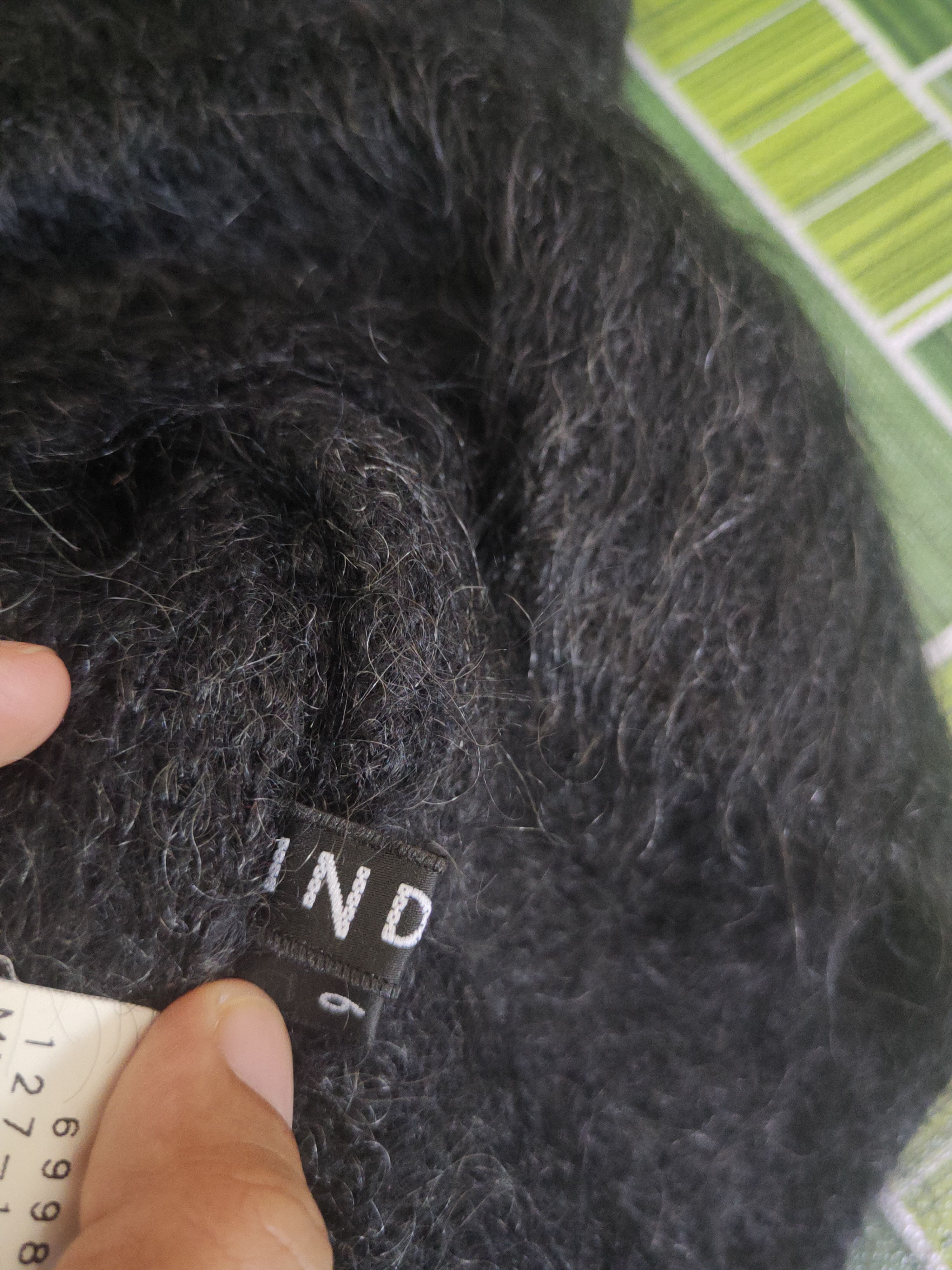 Japanese Brand DL Indivi Black Fur Mohair Knitwear #46-507 Size XS / US 0-2 / IT 36-38 - 12 Thumbnail