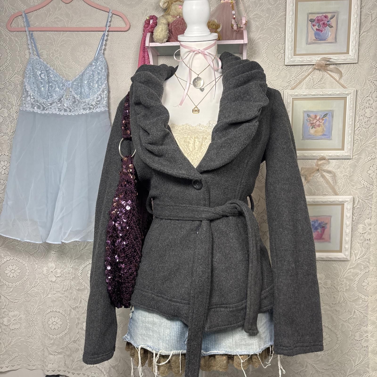 Other y2k grunge ruffle tie up jacket Size L / US 10 / IT 46 - 1 Thumbnail