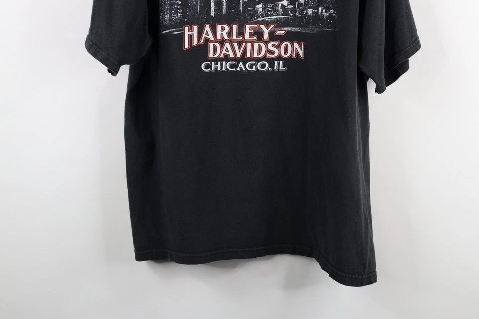 Harley Davidson × Vintage Vintage Y2K 2005 Harley Davidson Chicago T-Shirt Black USA Size US XL / EU 56 / 4 - 15 Thumbnail