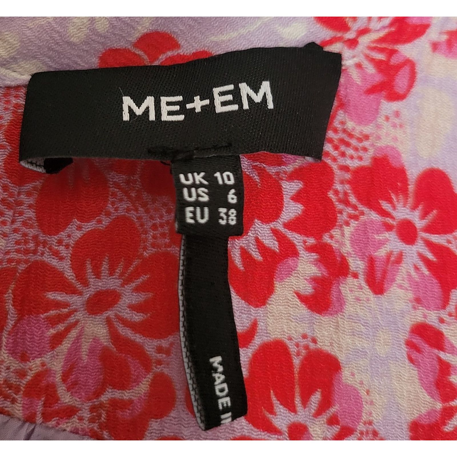 ME+EM ME+EM Layered Violets Women Midi Dress With Pockets Size 6 Size M / US 6-8 / IT 42-44 - 6 Thumbnail