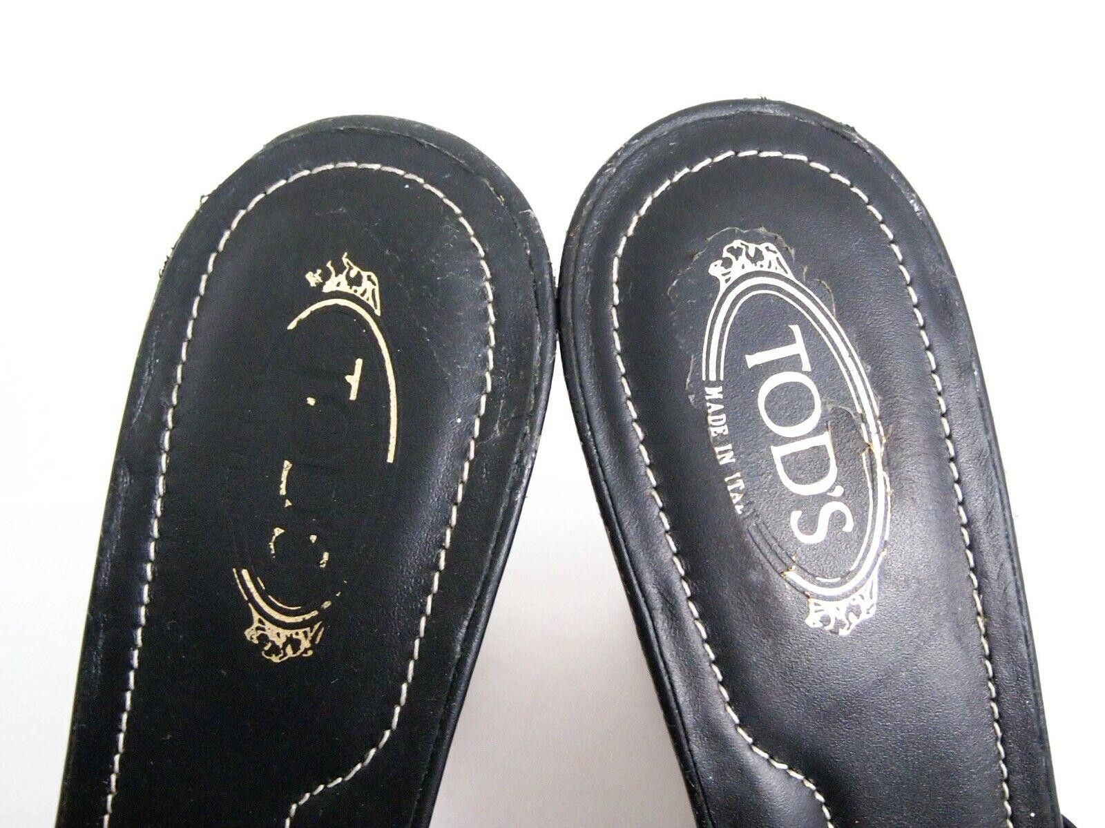 Tod's Tod's Wedge Mules Sandals Black Leather US 7.5 EU 37.5 Size US 7.5 / IT 37.5 - 5 Thumbnail
