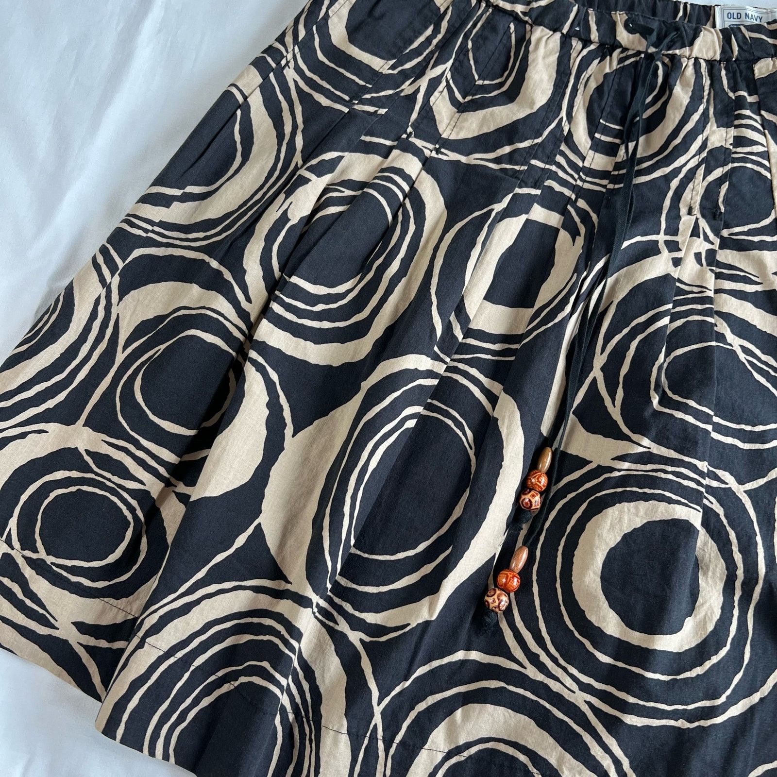 Old Navy Old Navy Women's 0 Black Tan Low Waist Skirt Knee Length Size 25" / US 0 / IT 36 - 2 Thumbnail