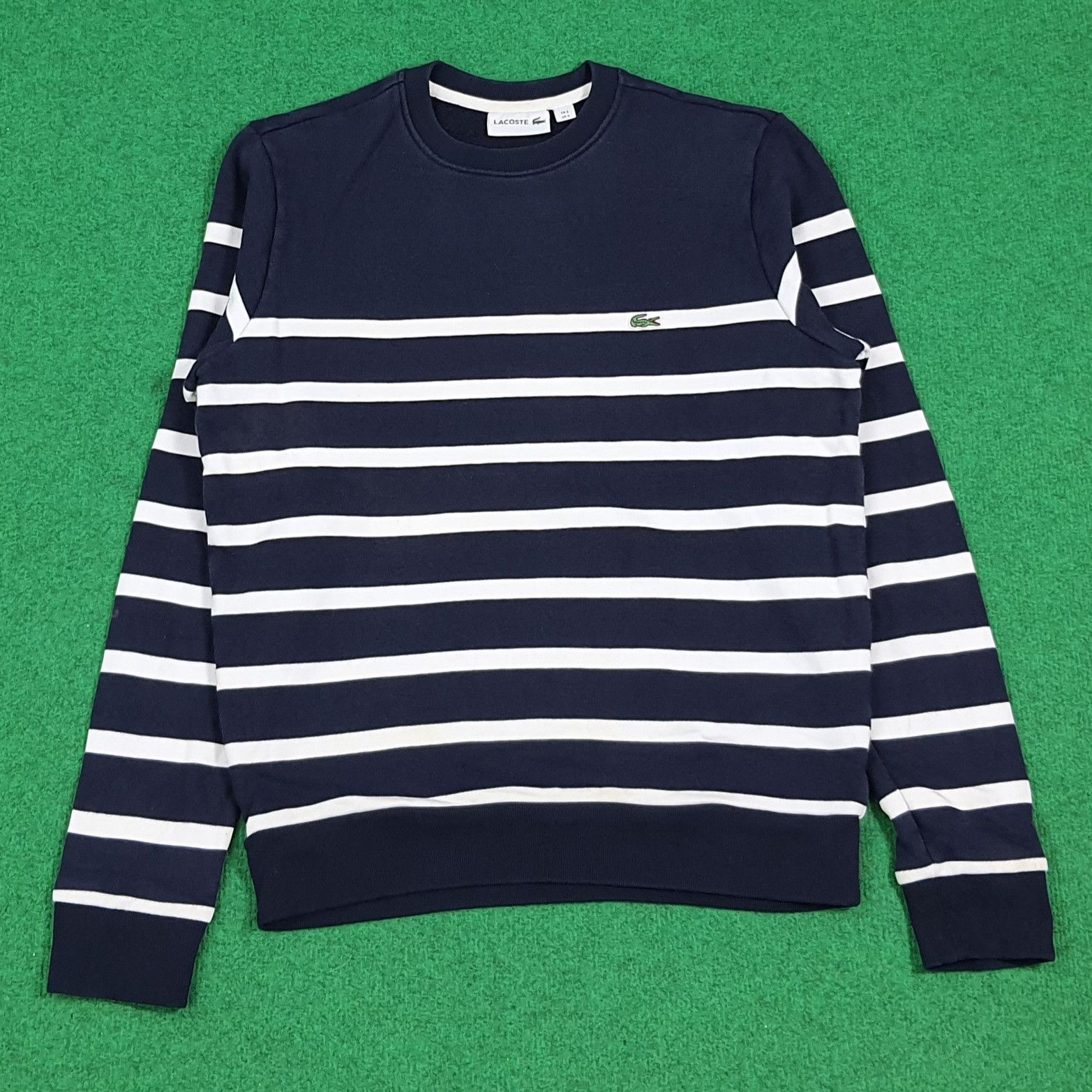Lacoste Vintage Lacoste Designer Stripes Sweatshirt C282N2 Size US S / EU 44-46 / 1 - 1 Thumbnail