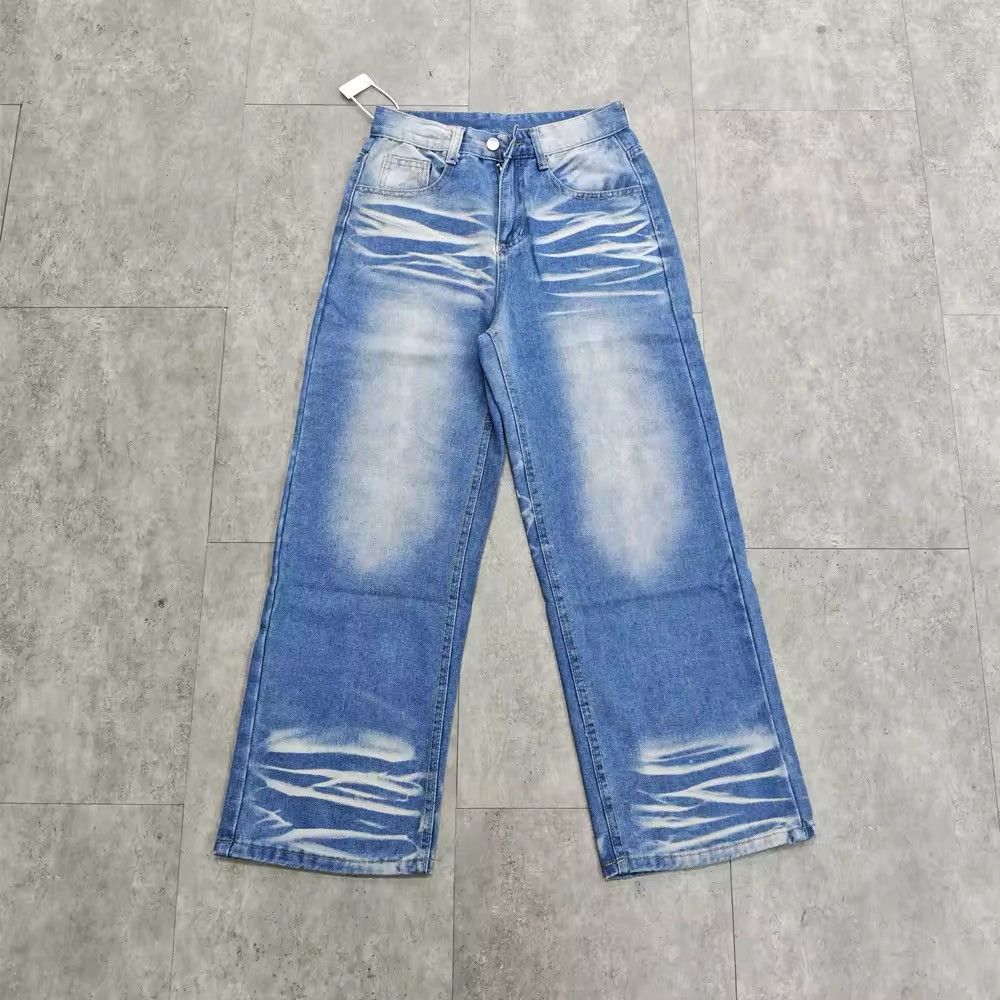 Japanese Brand × Jean Vintage Washed Blue Wide Leg Jeans Size US 28 / EU 44 - 3 Thumbnail