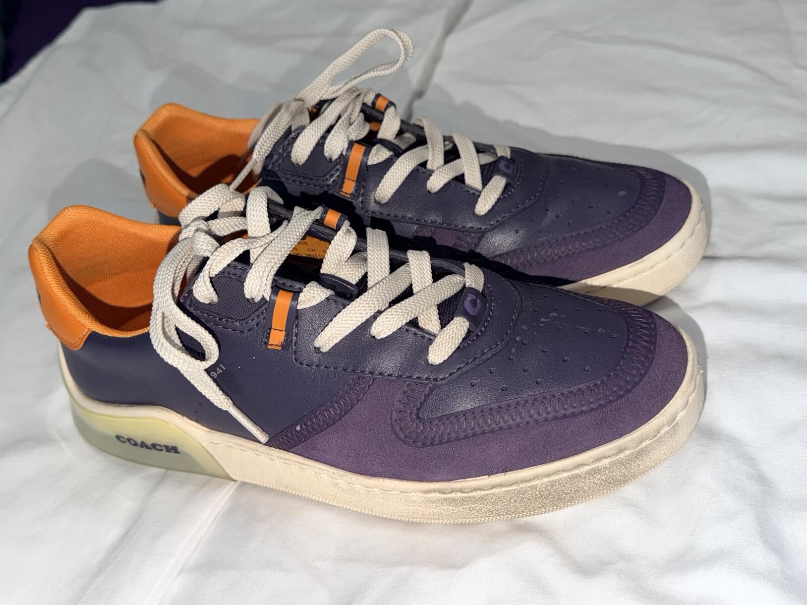 Coach Coach Mens Citysole Court Sneaker Purple/Orange Size 9 Size US 9 / EU 42 - 3 Thumbnail