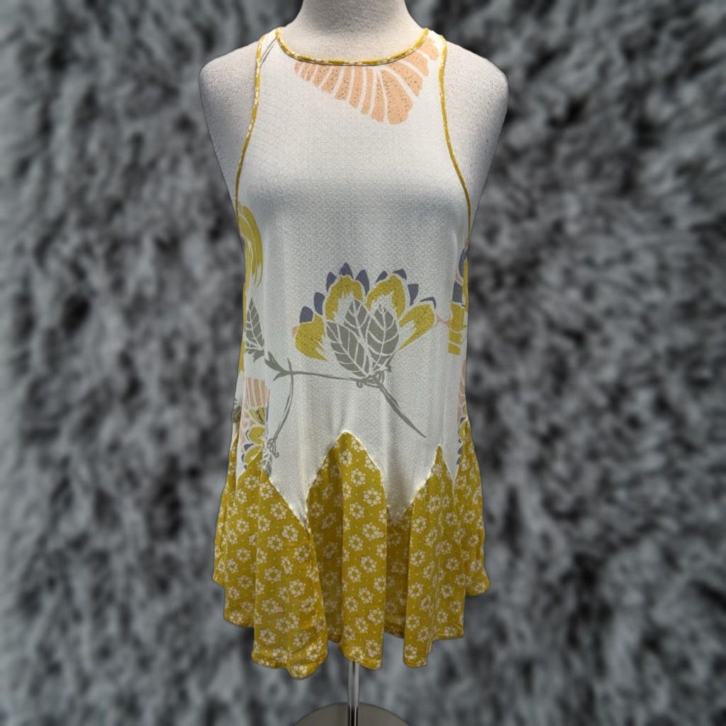 Free People Free People Intimately Someone Like You Slip Dress Yellow Floral Sz XS Mini Boho Size XS / US 0-2 / IT 36-38 - 1 Thumbnail