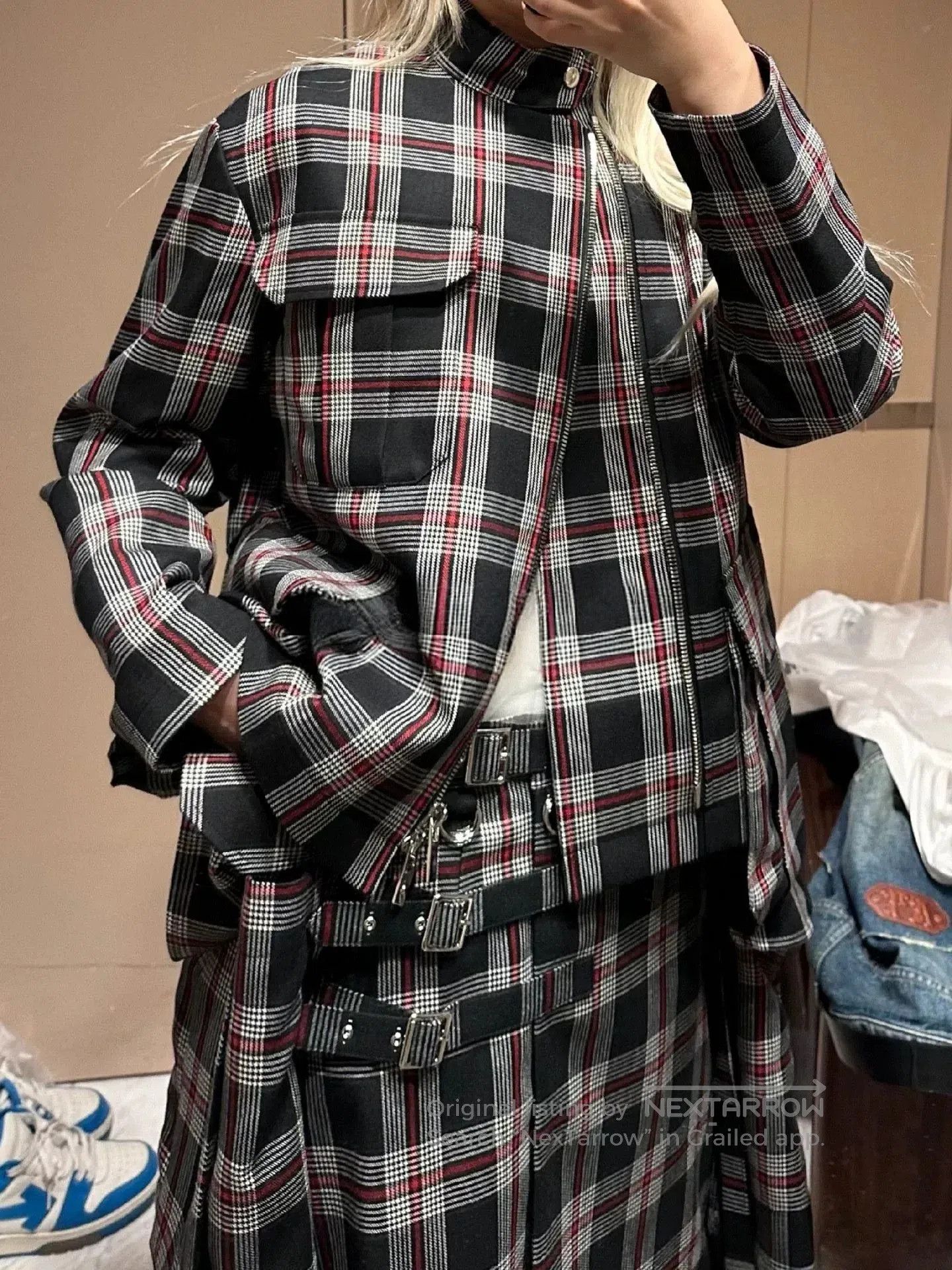 Noir Kei Ninomiya Noir Kei Ninomiya Black Plaid Jacket. Size S / US 4 / IT 40 - 7 Thumbnail