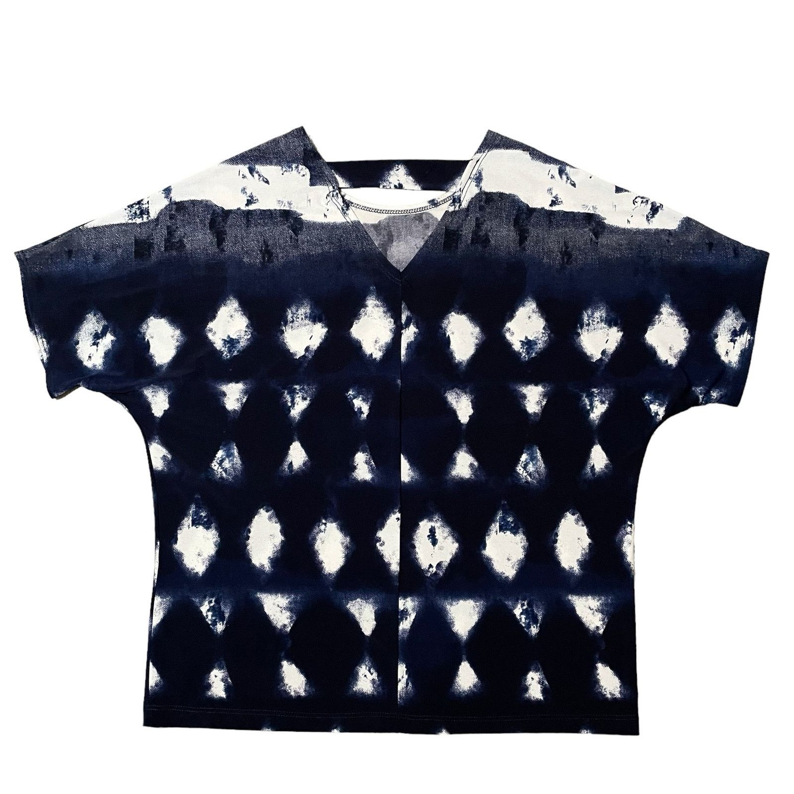 Other Clara Sun Woo Abstract Print Top Cut Out Blue White Medium Size M / US 6-8 / IT 42-44 - 5 Thumbnail