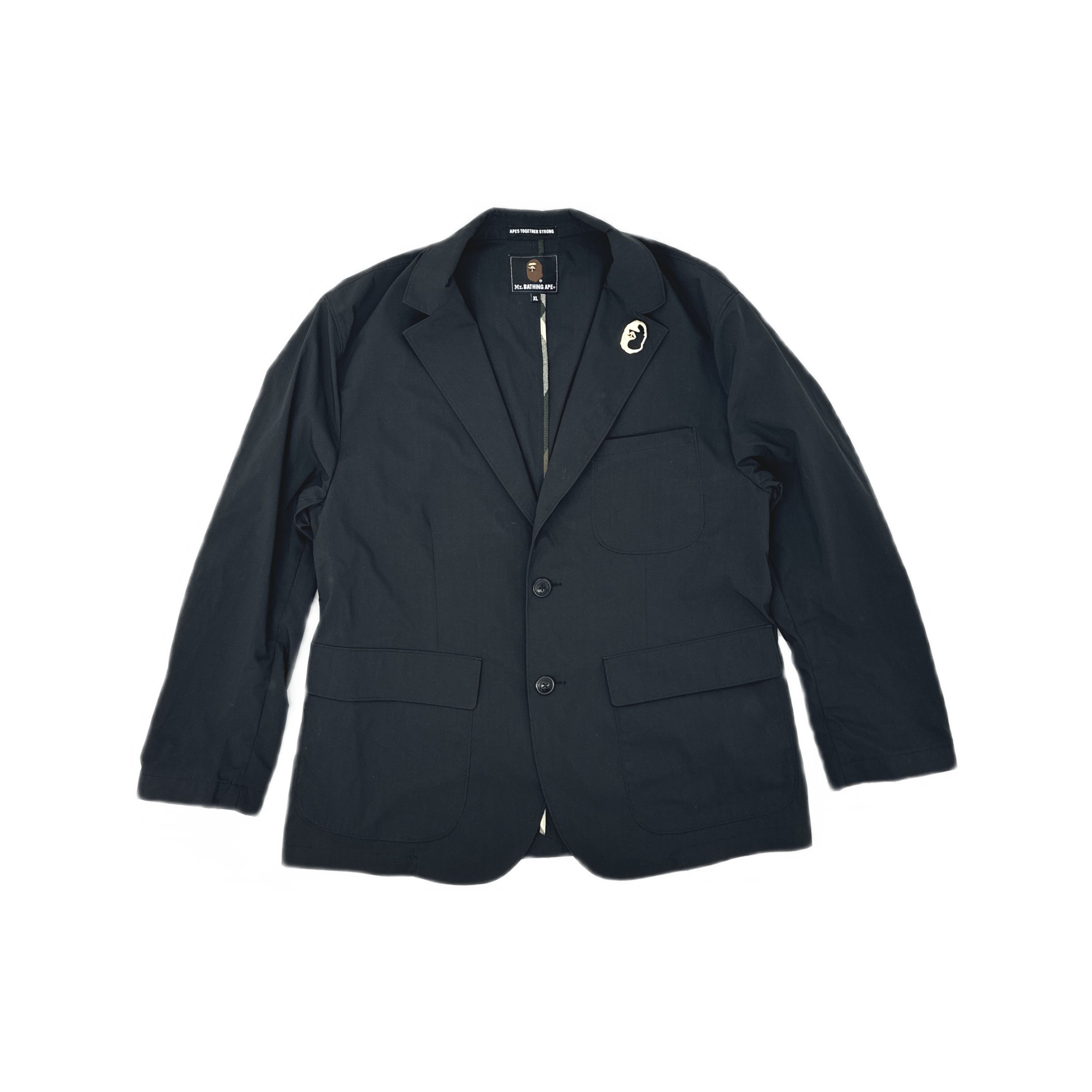 Bape A BATHING APE Metal Badge Blazer US XL Size 42R - 1 Thumbnail
