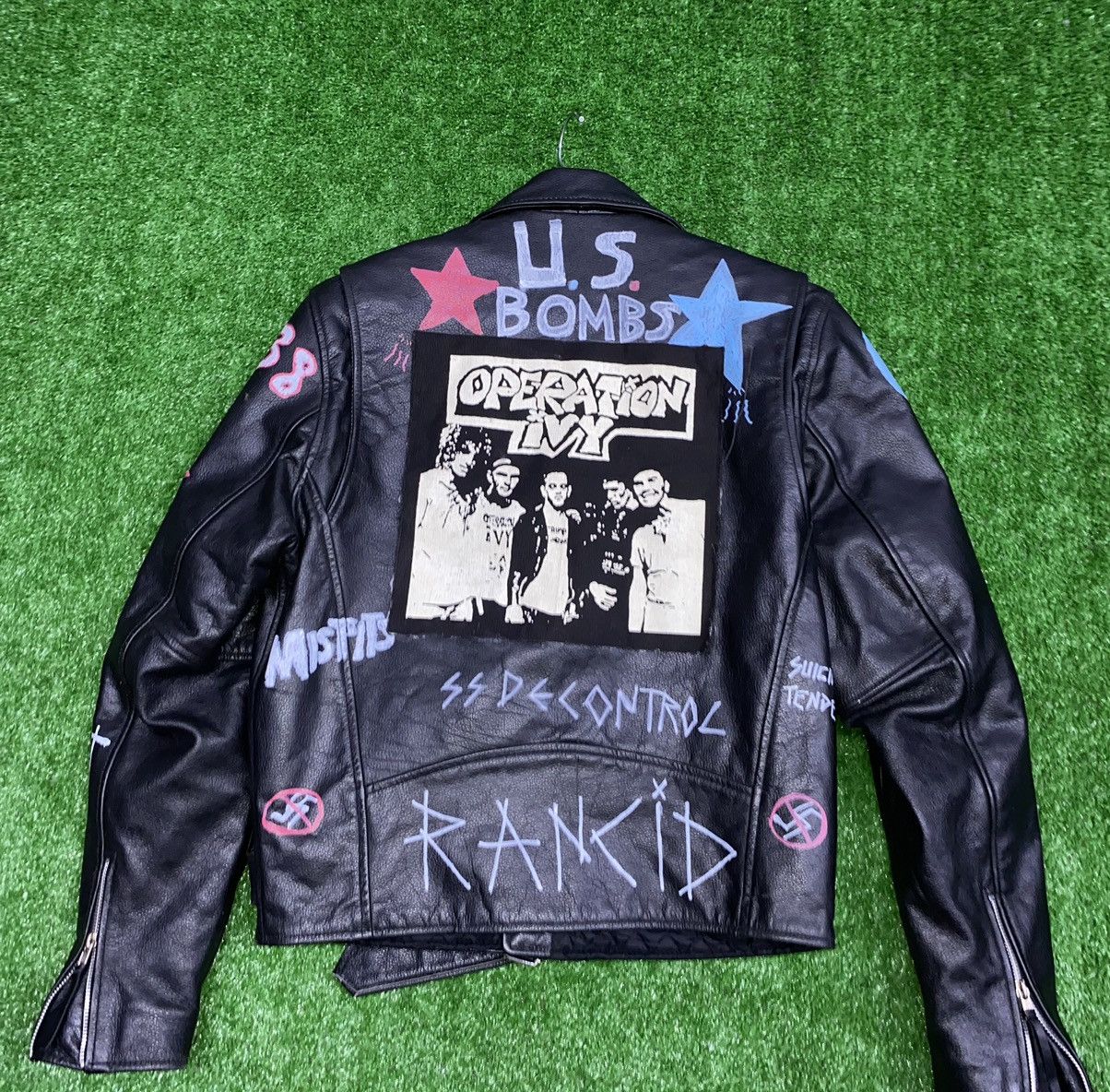 Leather Jacket × Vintage Vintage leather biker jacket punk