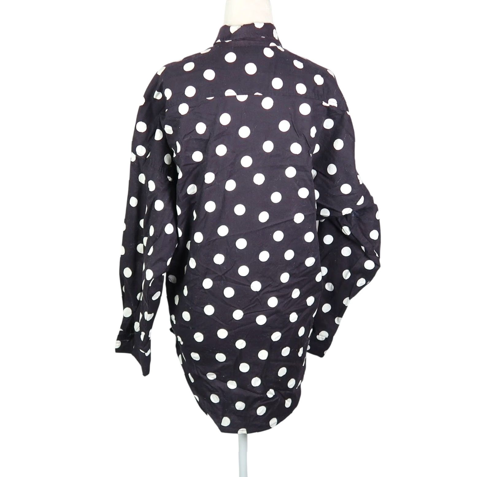 Vintage VINTAGE Mirrors Polka Dot Button-Down Top M Women Long Sleeve Black White 90s 80s Casual Size M / US 6-8 / IT 42-44 - 4 Thumbnail