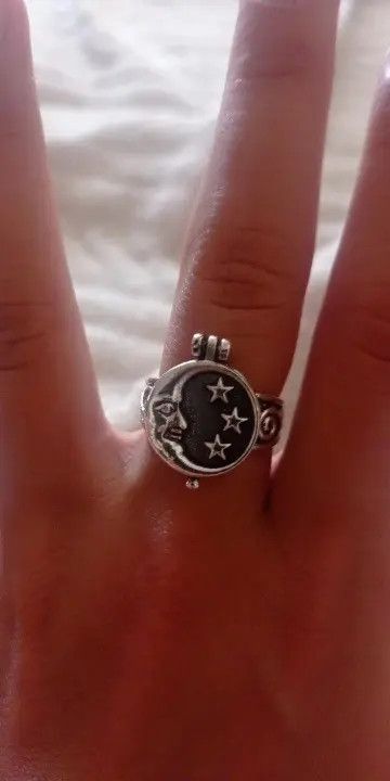 Jewelry Moon Star Point Adjustable Ring Size ONE SIZE - 2 Thumbnail