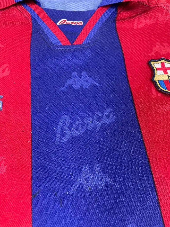 Kappa Vintage Barcelona 1995 1997 Nadal #20 Home Shirt Jersey Size US S / EU 44-46 / 1 - 12 Thumbnail