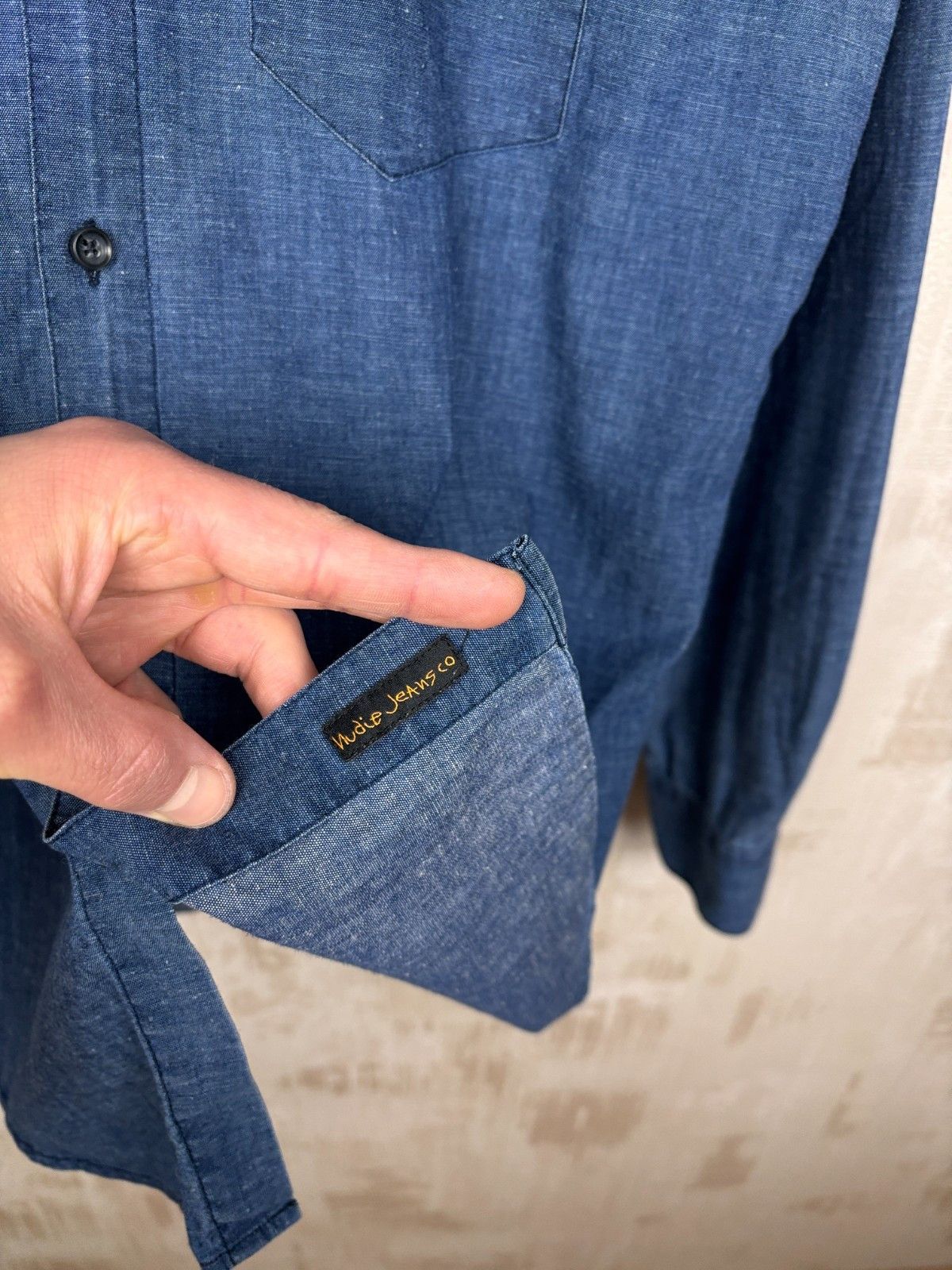 Nudie Jeans Nudie Jeans Stanley Deep Blue Long Sleeve Shirt Button Down Size US M / EU 48-50 / 2 - 7 Thumbnail