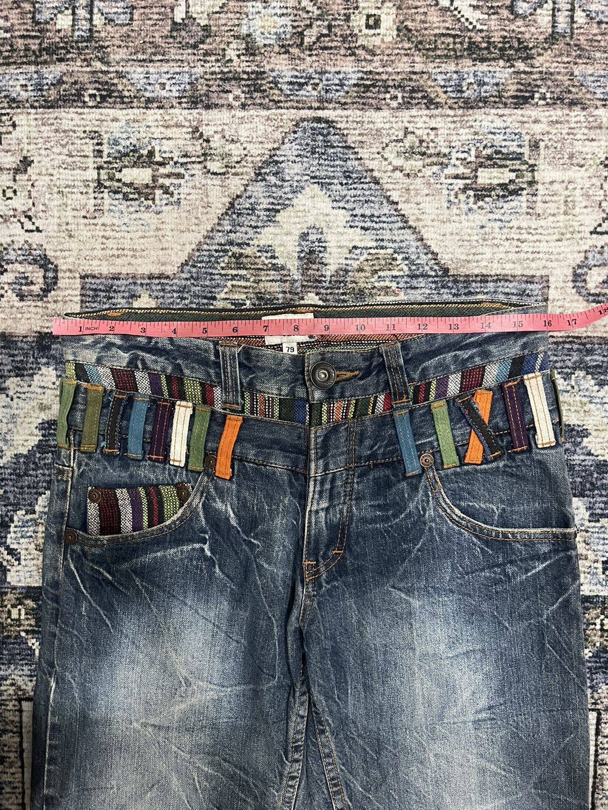 🔥Nylaus Hysteric Glamour Double Waist Multipocket Denim