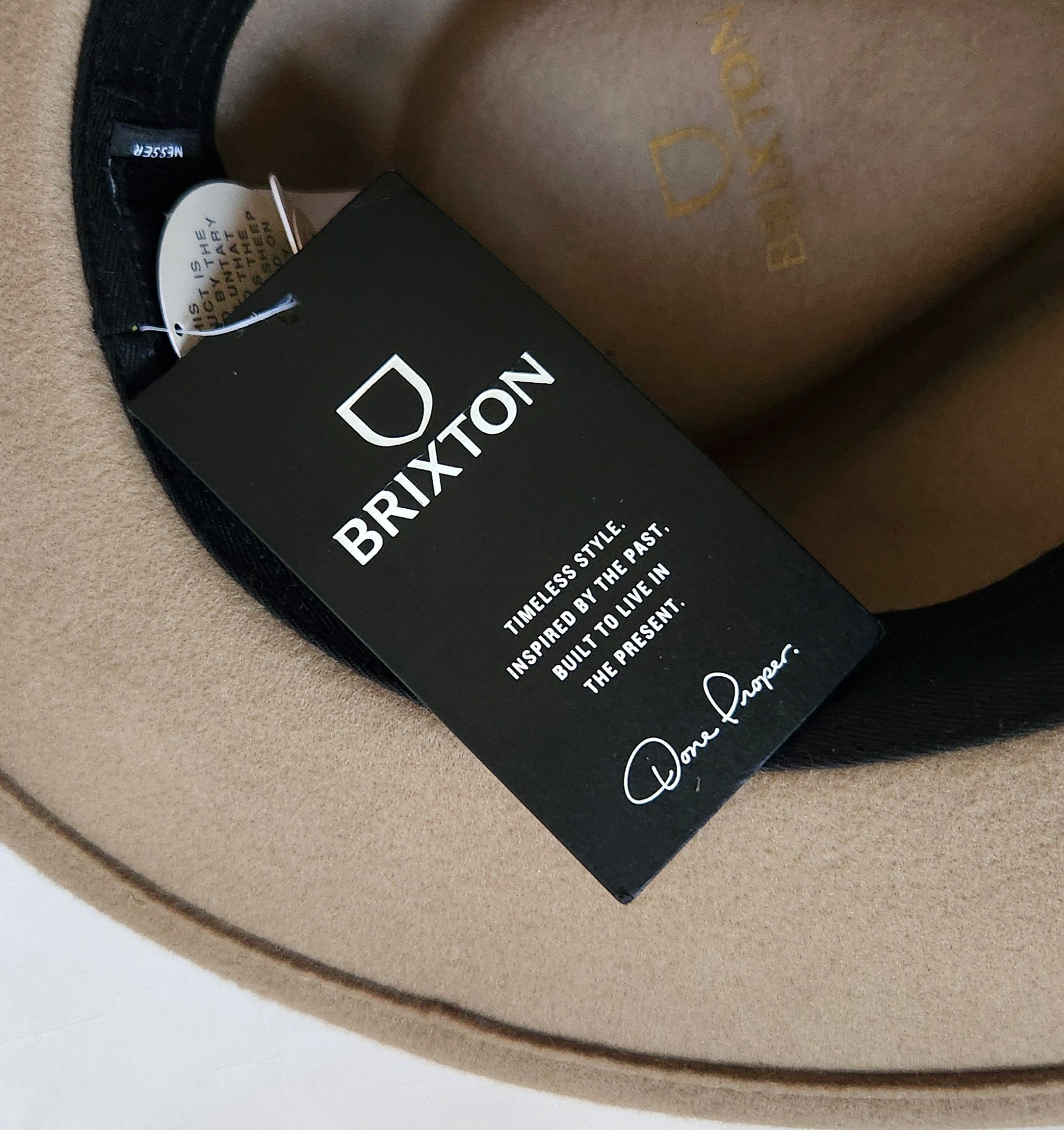 Brixton Brixton Messer Packable Fedora Sand Medium Brim Adult Unisex Size ONE SIZE - 10 Thumbnail