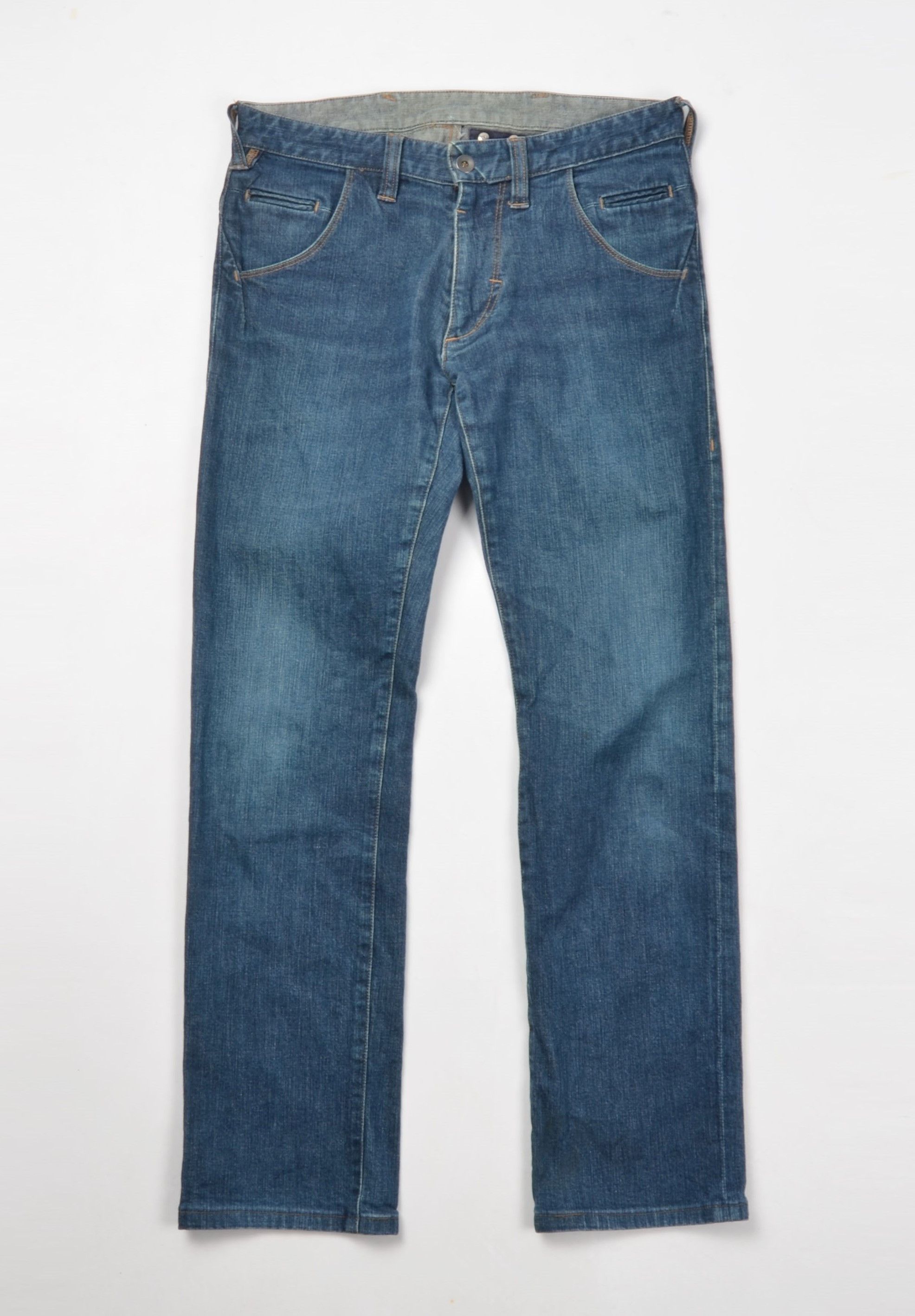 Custom Culture Japanese Straight Blue Denim Jeans