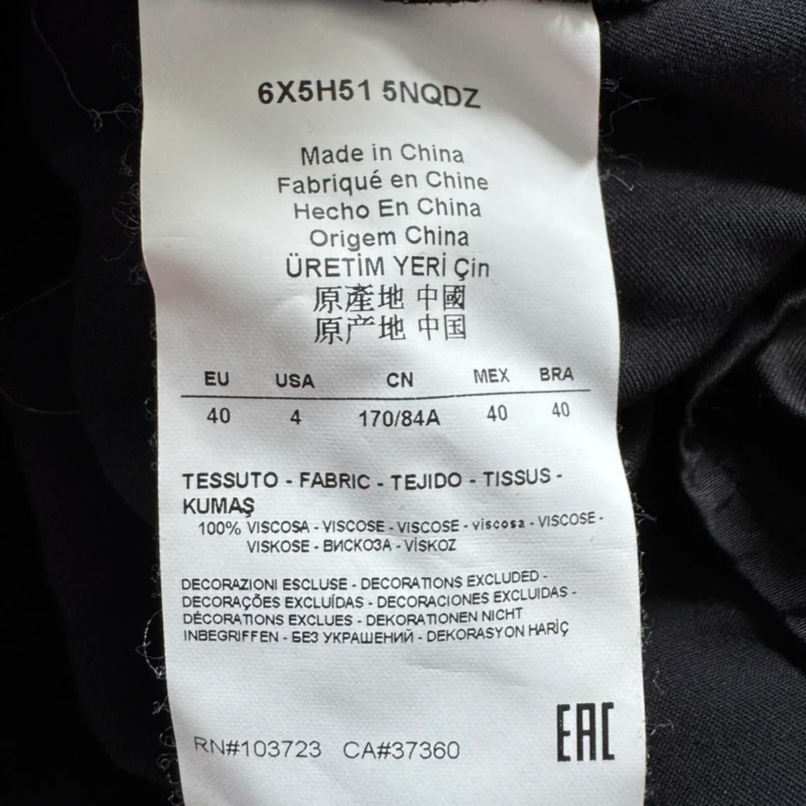 Other Armani Jeans Black Studded Silk Look Blouse Top EU 40 Size S / US 4 / IT 40 - 4 Thumbnail