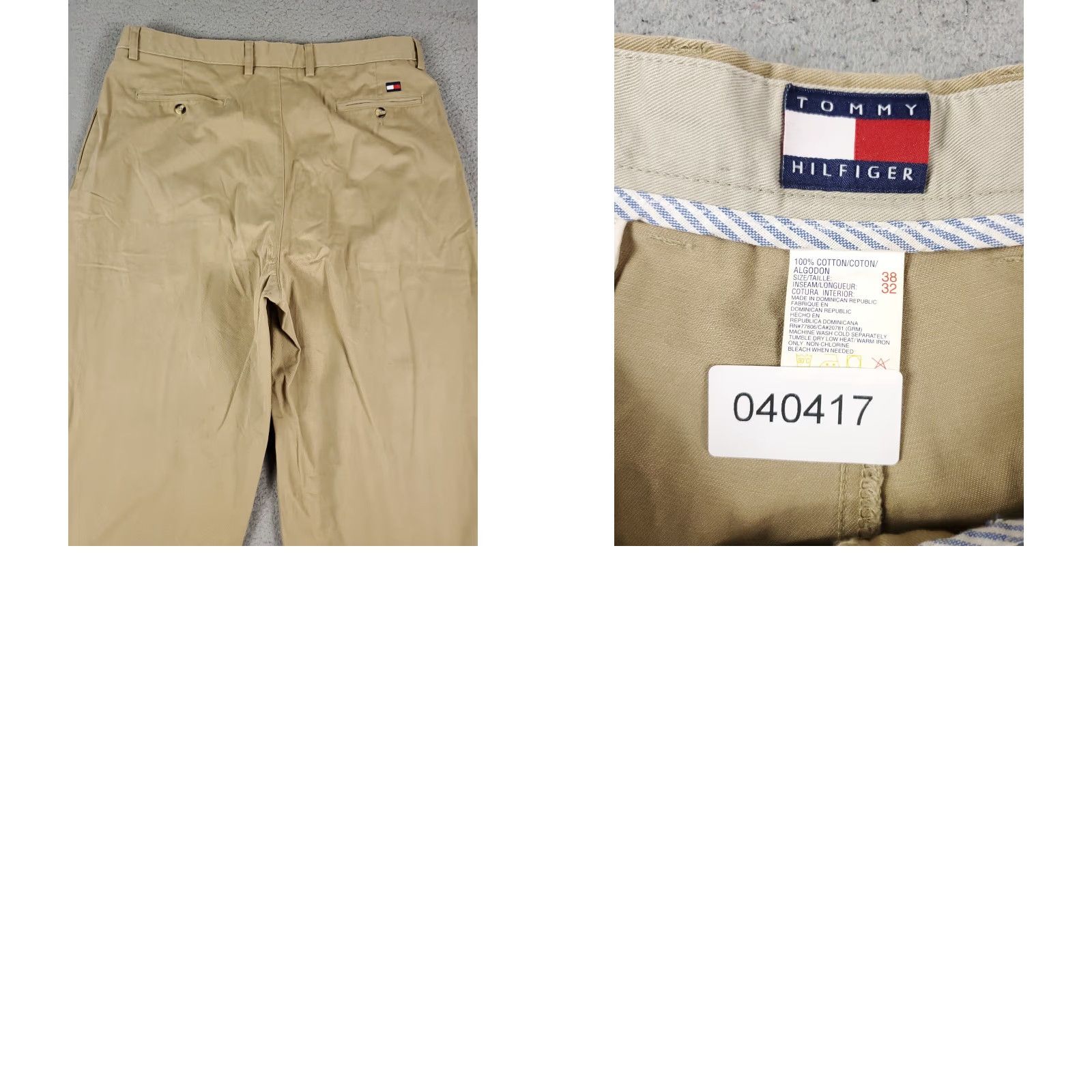 Tommy Hilfiger Tommy Hilfiger Chino Pants Mens 38x32 Beige Pleated Regular Fit Casual Workwear Size US 38 / EU 54 - 8 Thumbnail