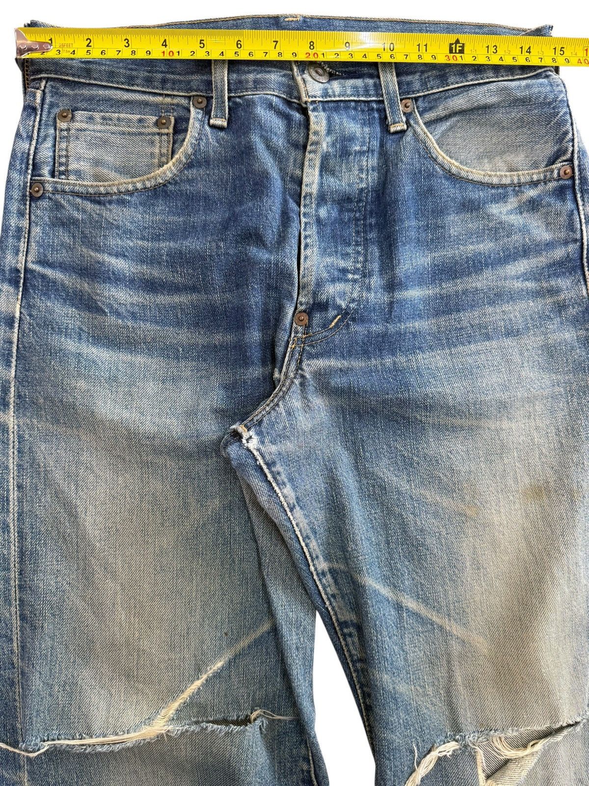 Levi's Vintage Clothing Vintage Levis LVC Big E 701xx Buckle Back Size US 30 / EU 46 - 12 Thumbnail