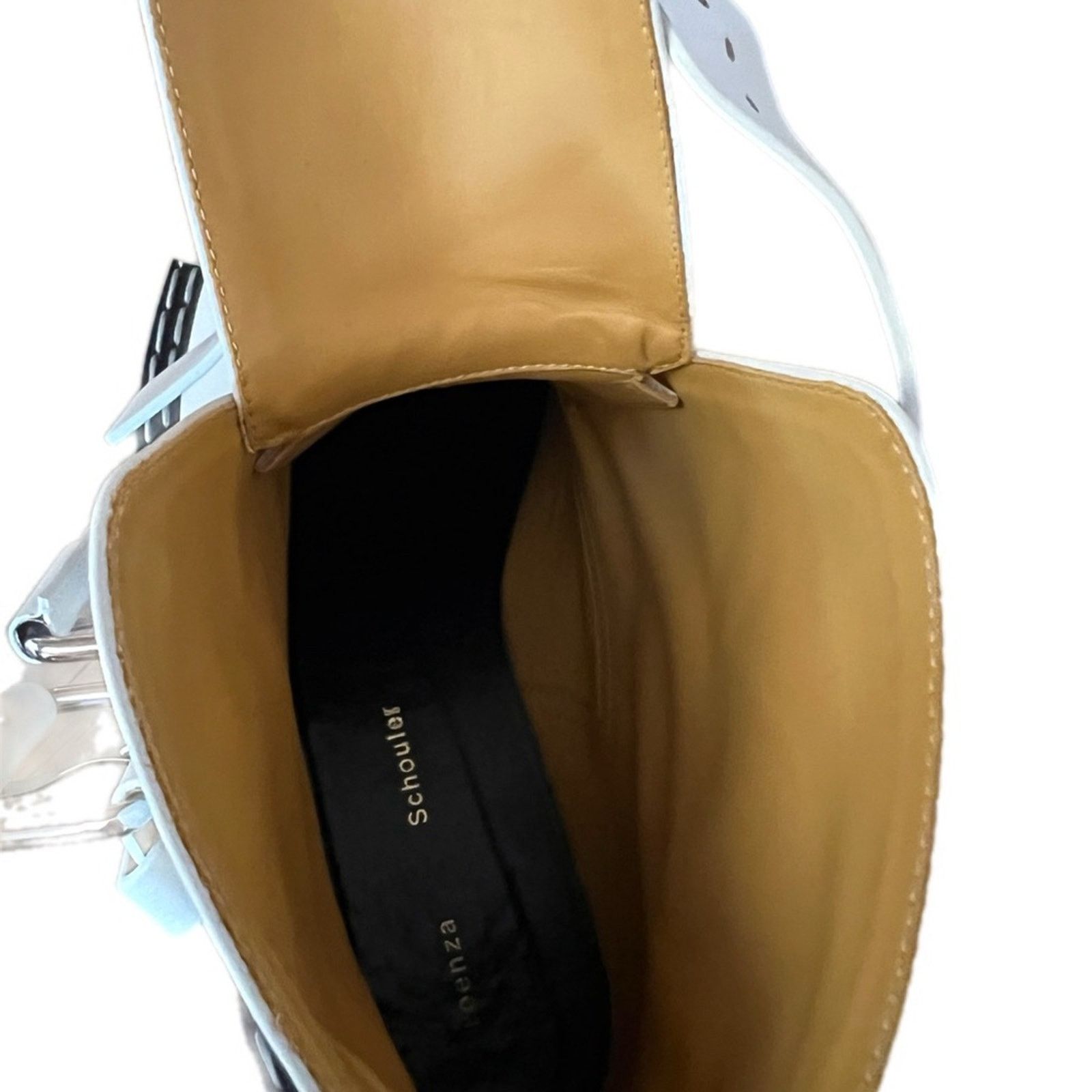 Proenza Schouler Proenza Schouler White Leather Ankle Combat Boots 37.5 $900 Size US 7 / IT 37 - 8 Thumbnail