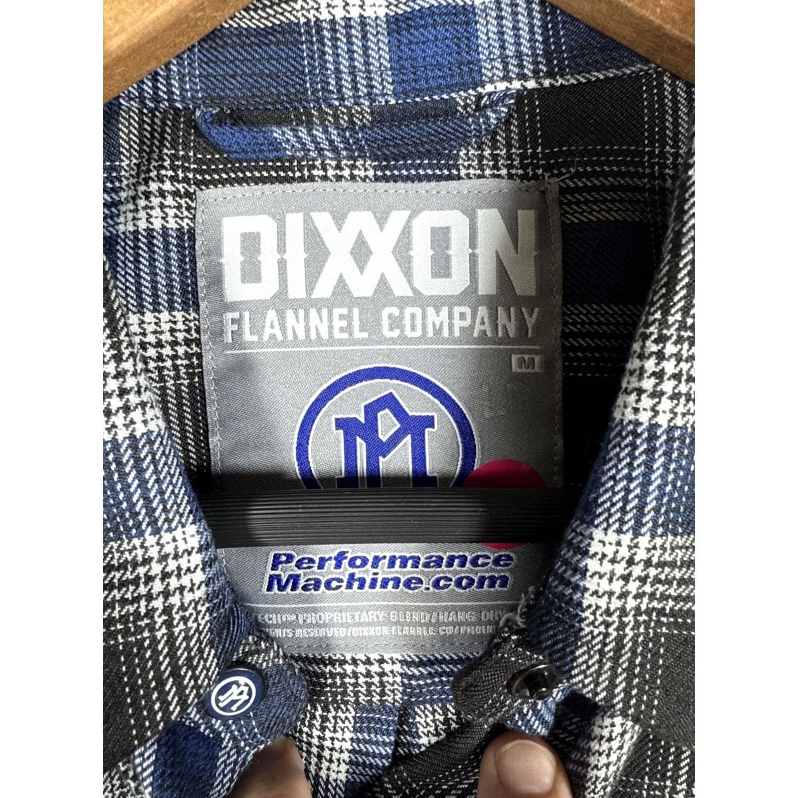 Vintage DIXXON PERFORMANCE Plaid Snap Button Flannel Shirt Womens M Blue Size M / US 6-8 / IT 42-44 - 2 Thumbnail