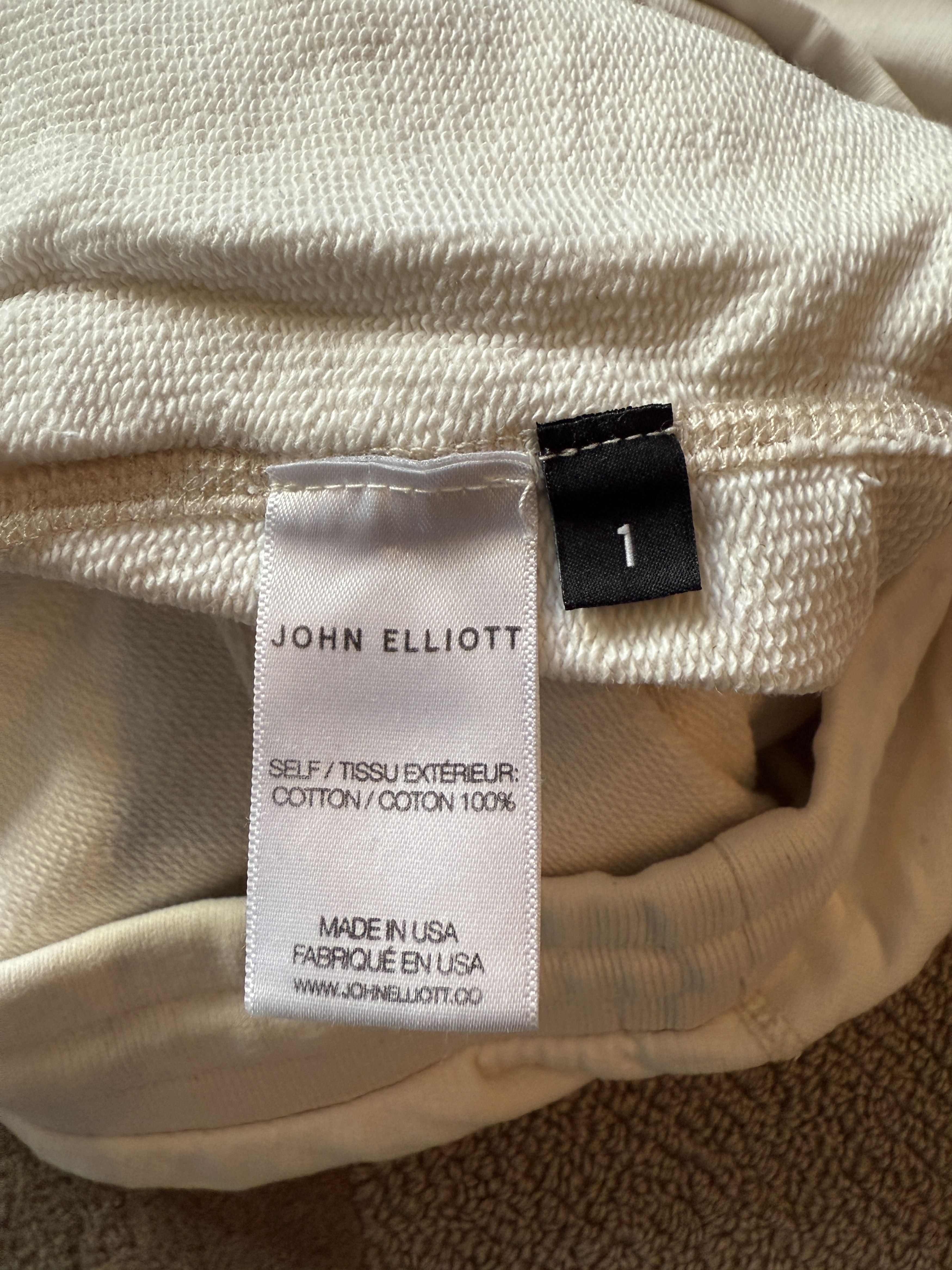 John Elliott John Elliott Ivory Sweatpants - Size 1 - Made in USA Size US 30 / EU 46 - 5 Thumbnail