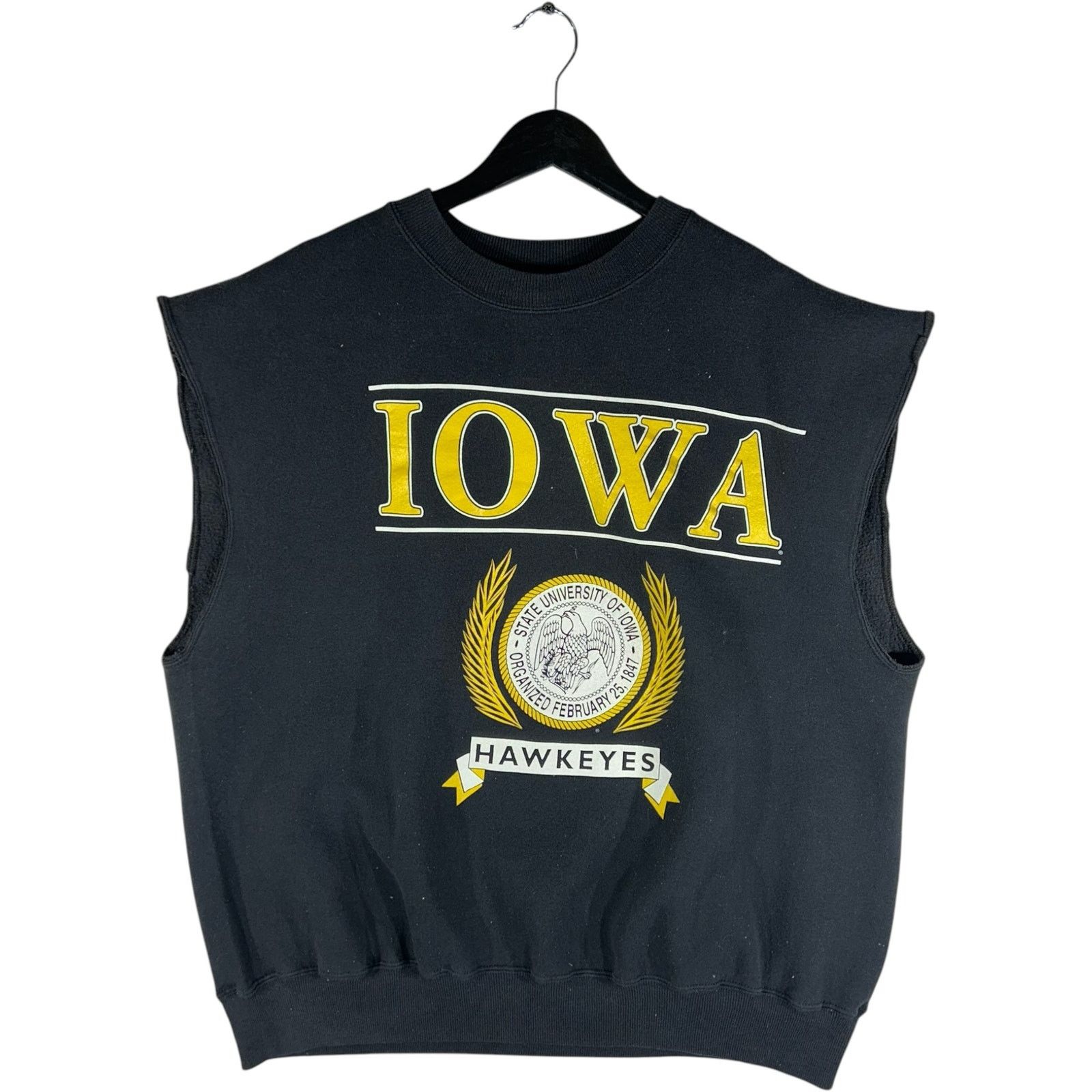 Vintage Vintage University Of Iowa Cut Off Crewneck Size US XXL / EU 58 / 5 - 1 Thumbnail