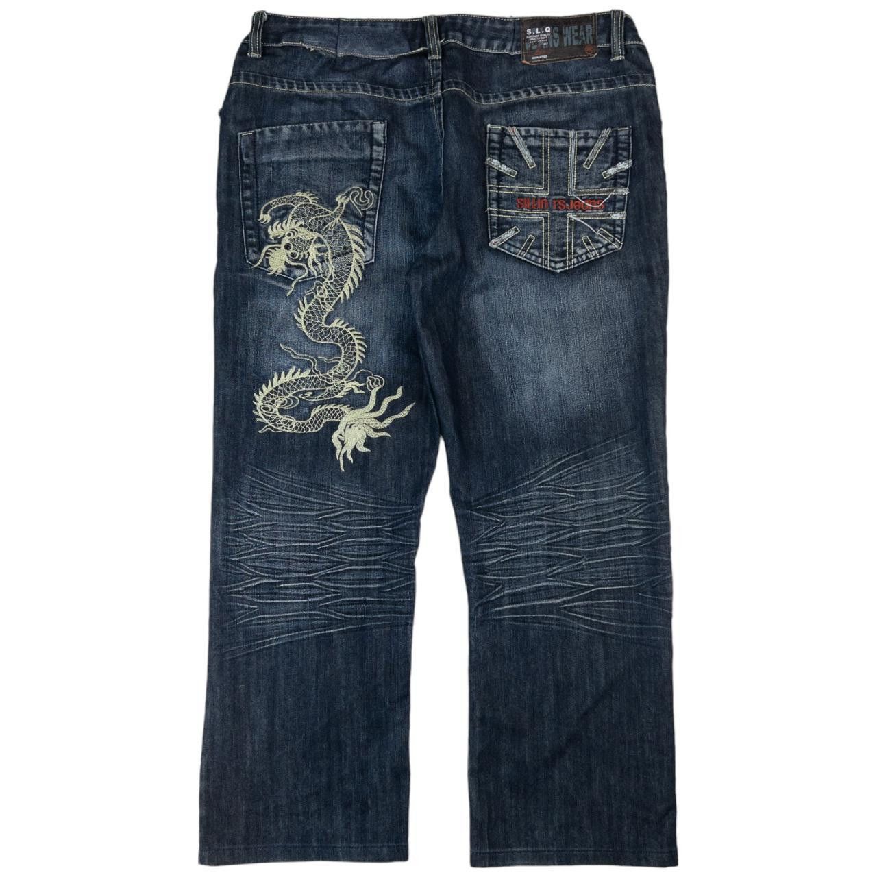 Other Vintage Japanese Denim Dragon Embroidered Jeans Size W38 Size US 38 / EU 54 - 2 Thumbnail