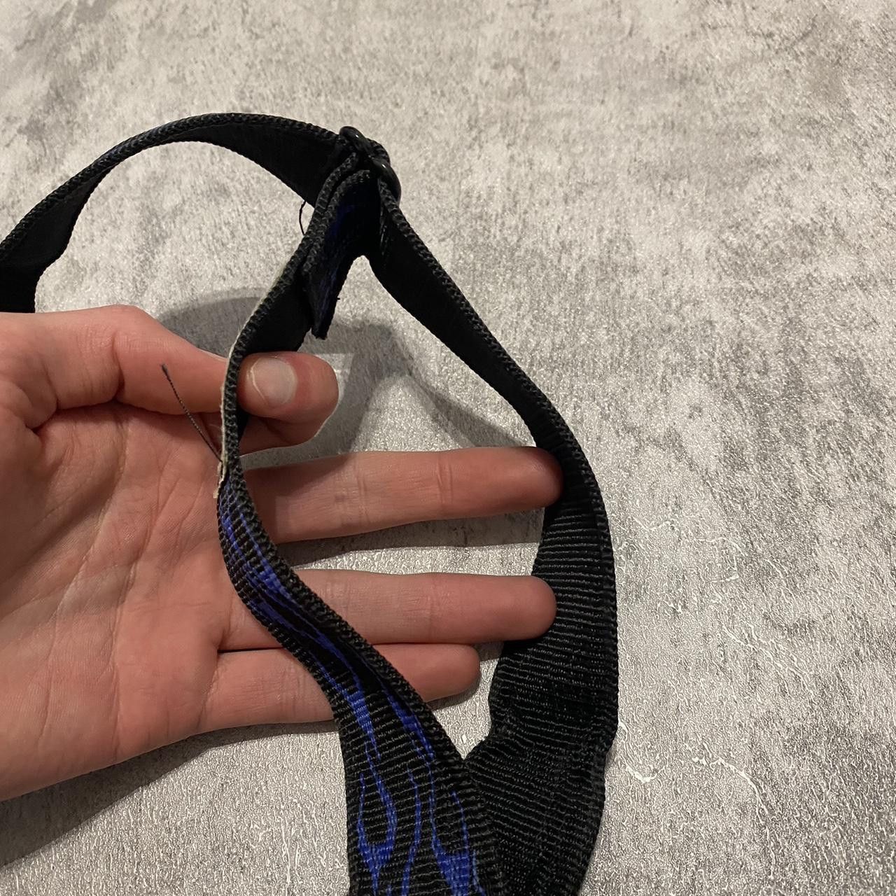 Other Black and blue flame seat belt strap rock rap hip hop Size US M / EU 48-50 / 2 - 5 Thumbnail