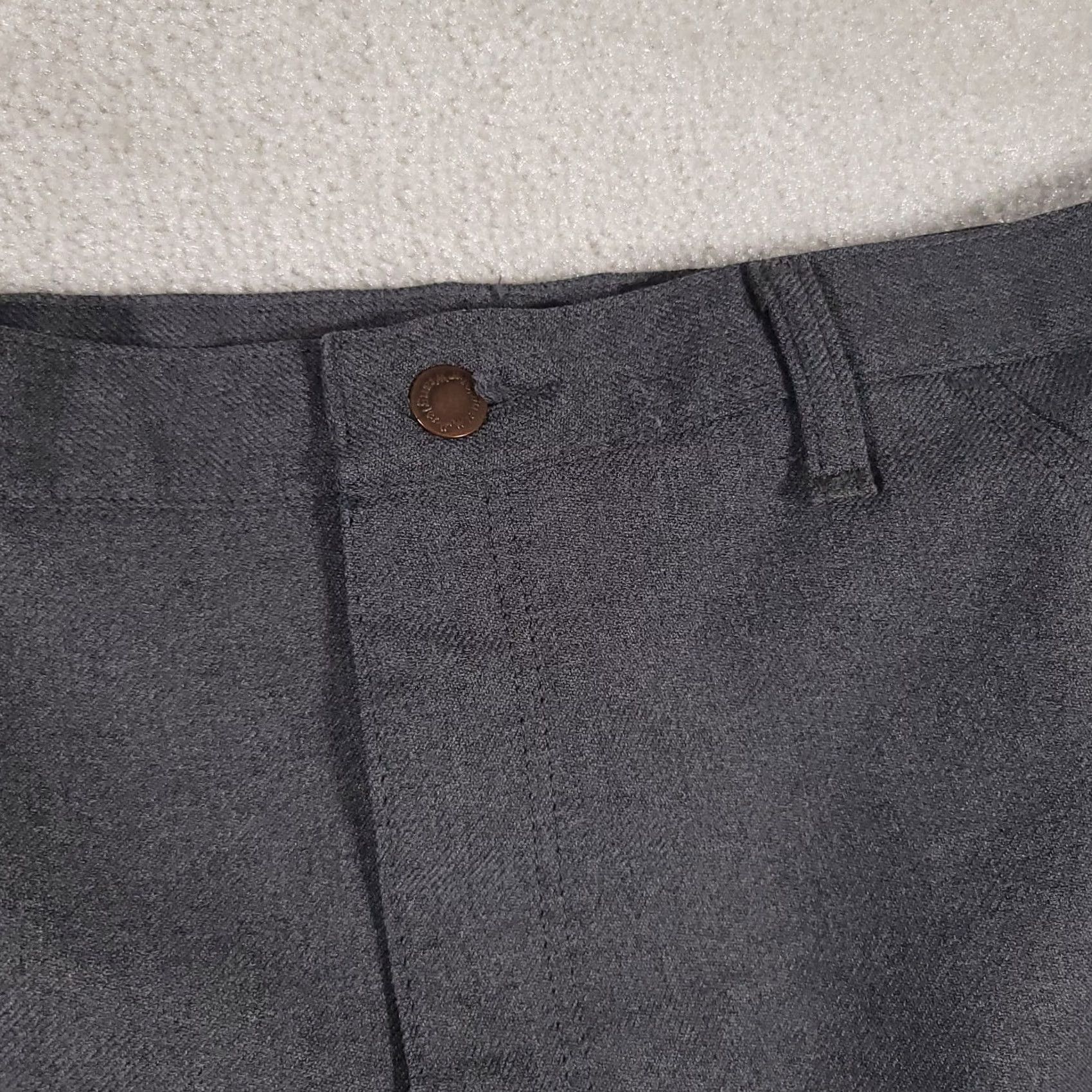 Wrangler VINTAGE Wrangler Pants Dress Slacks Mens 42X34 Gray USA Made Straight Denim? Polyester Dress Pants 40X33 80s USA Cowboy Men Size US 42 / EU 58 - 5 Thumbnail