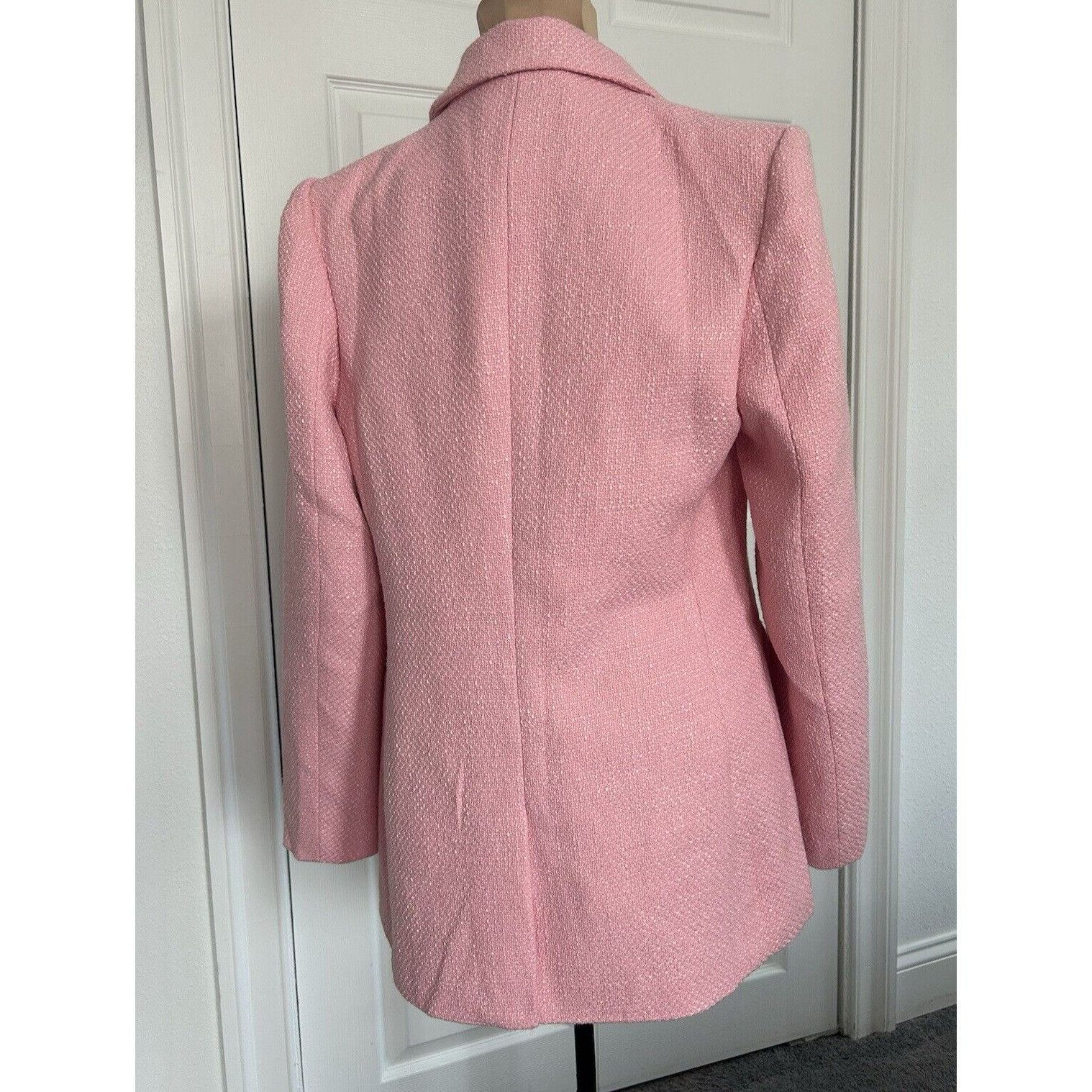 Other ENDLESS ROSE Womens Tweed Single Breasted Blazer Jacket Pink Size M / US 6-8 / IT 42-44 - 9 Thumbnail
