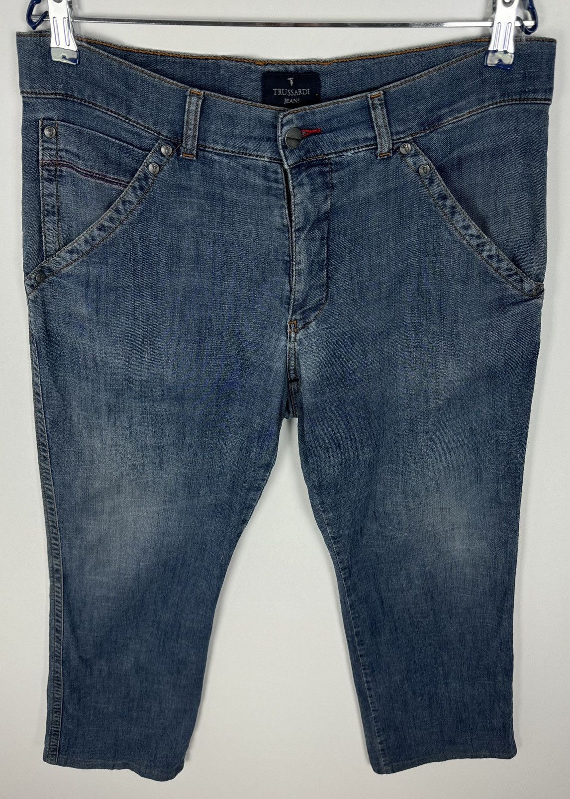 Designer Trussardi Denim Cotton Boot Pant Jeans Size US 34 / EU 50 - 3 Thumbnail