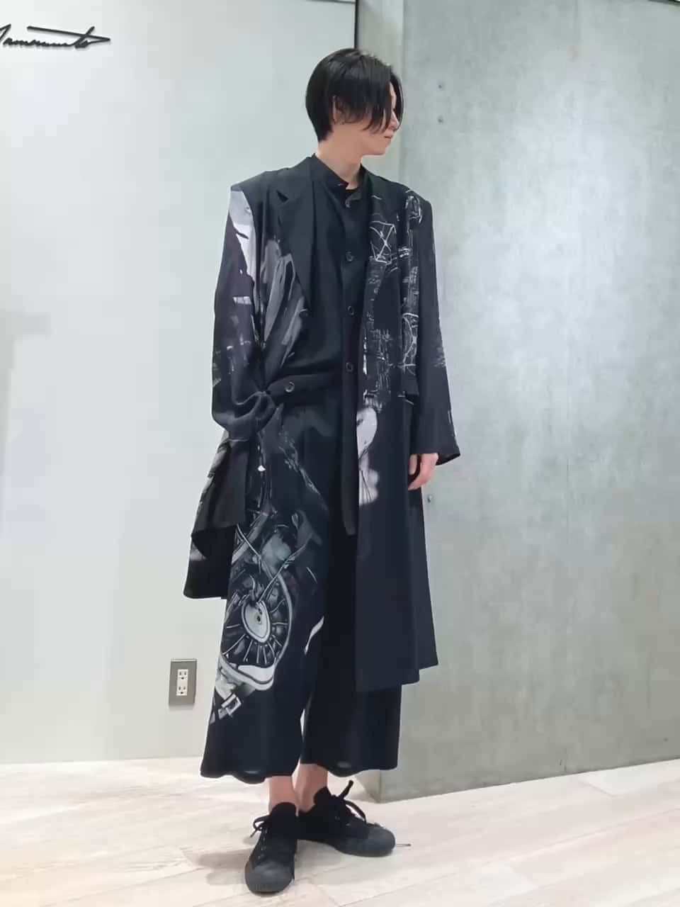Yohji Yamamoto SS25 Pour Homme Jacket Asymmetric Long Jacket Size US L / EU 52-54 / 3 - 2 Thumbnail